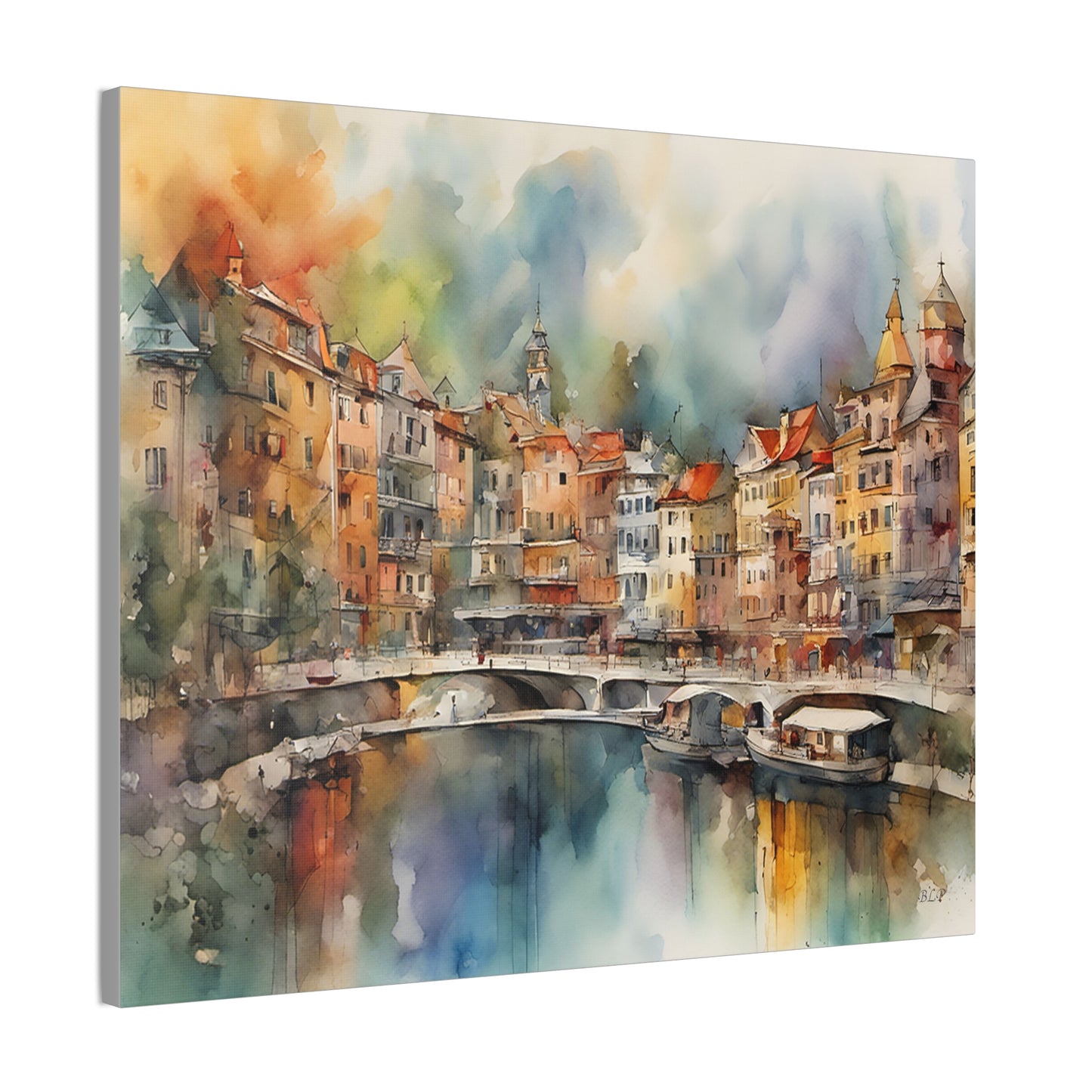 Coastal Town - Canvas Stretched, 0.75" - 2026 Wall Art - Places