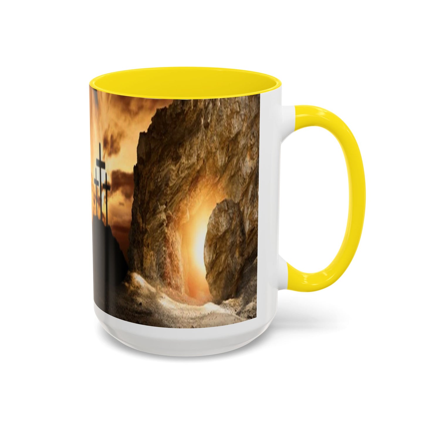 He is Risen -Accent Coffee Mug (11, 15oz) - Easter - Mother's Day - Father's Day