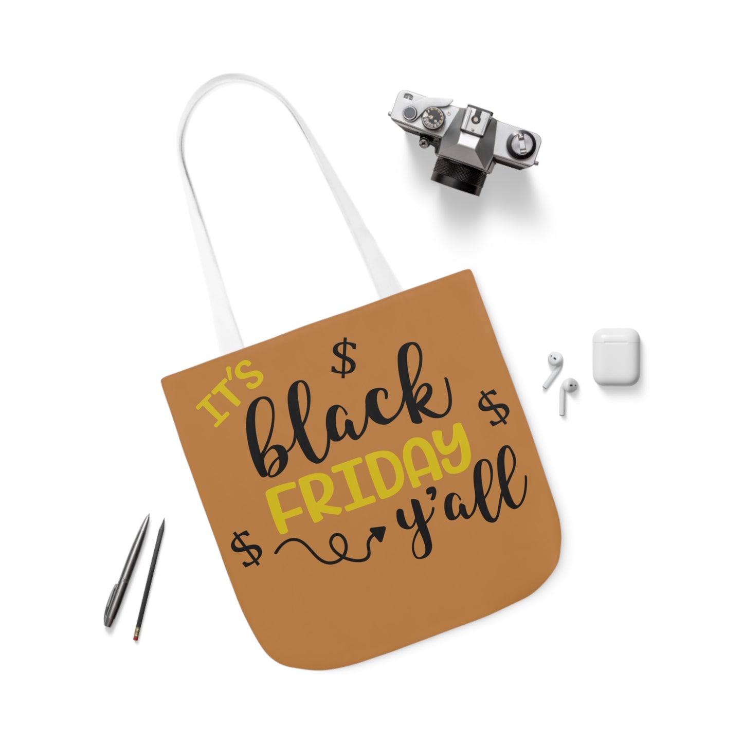 It's Black Friday - Canvas Tote Bag, 5-Color Straps