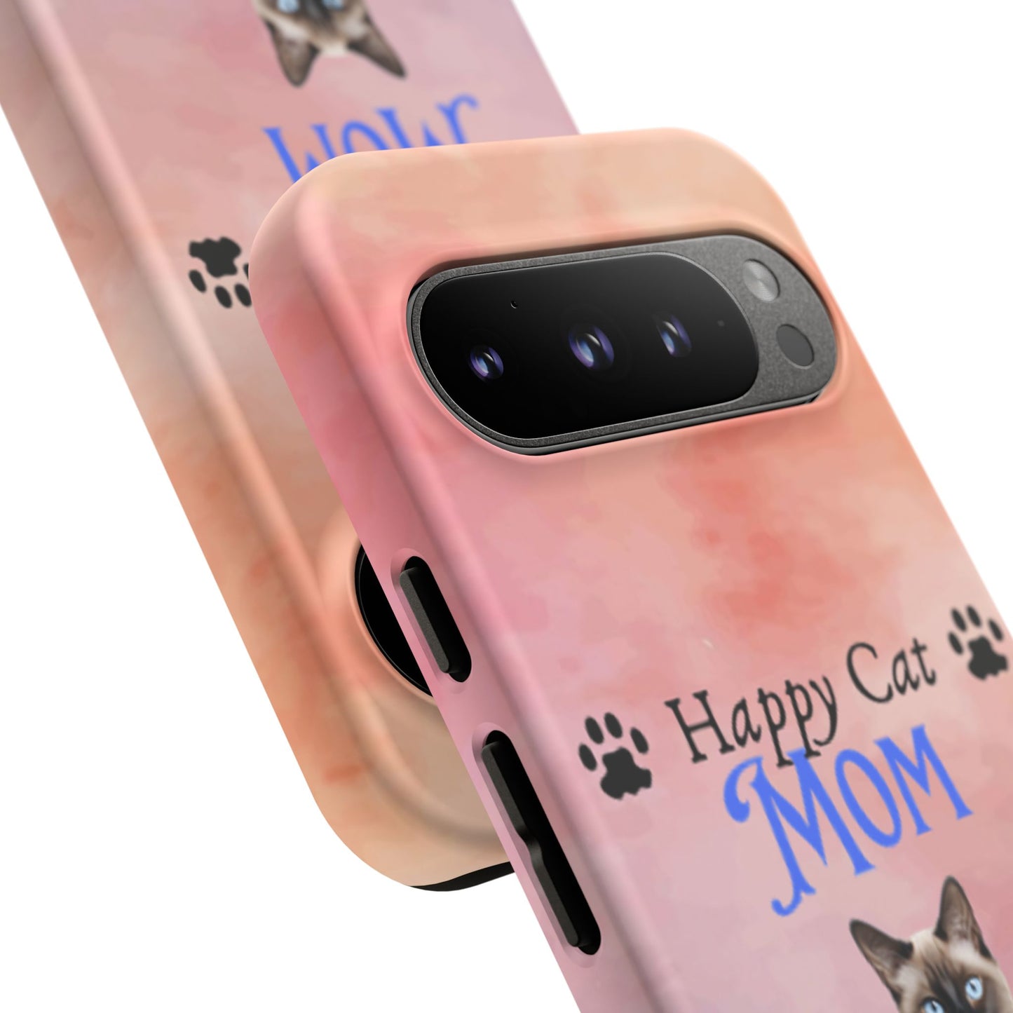 Happy Cat Mom - Personalized - Whimsical Phone Cases - Mother's Day