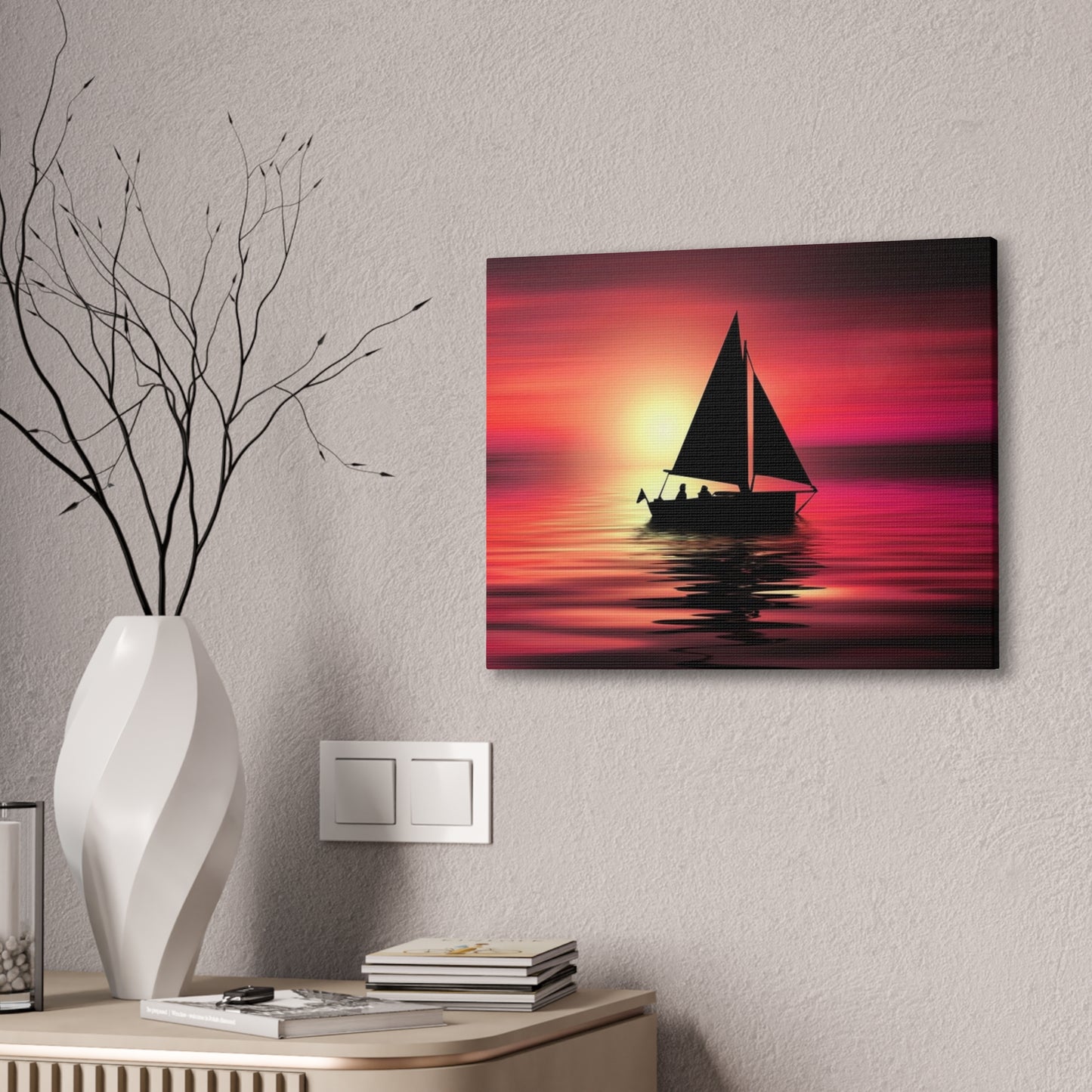 Sailing at Sunset - Canvas Stretched, 0.75"