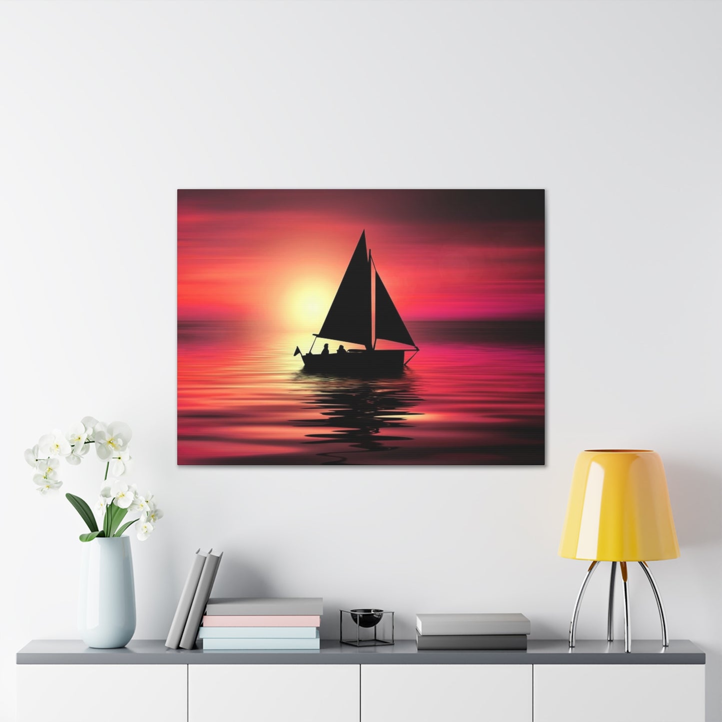 Sailing at Sunset - Canvas Stretched, 0.75"