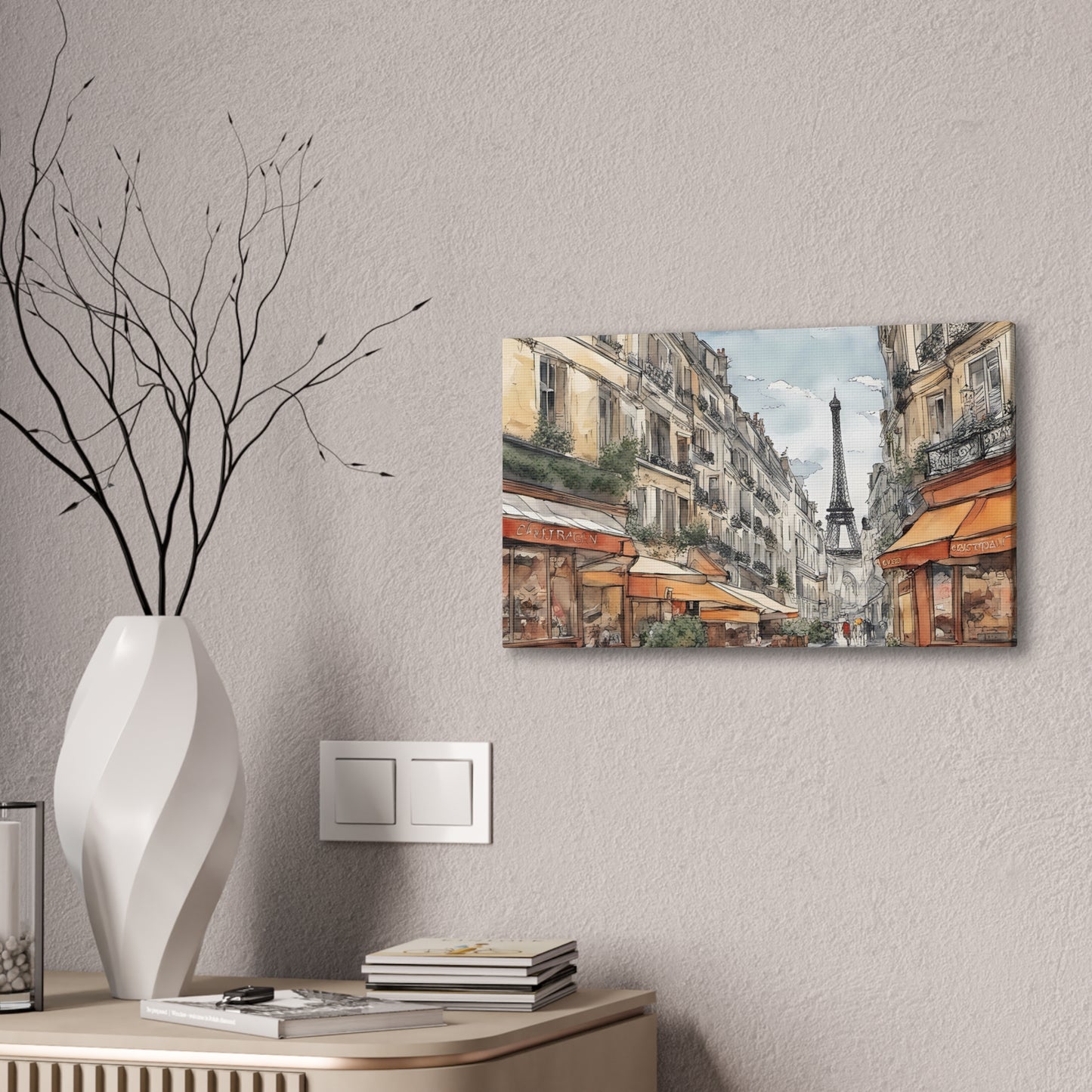 Paris Street - Canvas Stretched, 0.75"