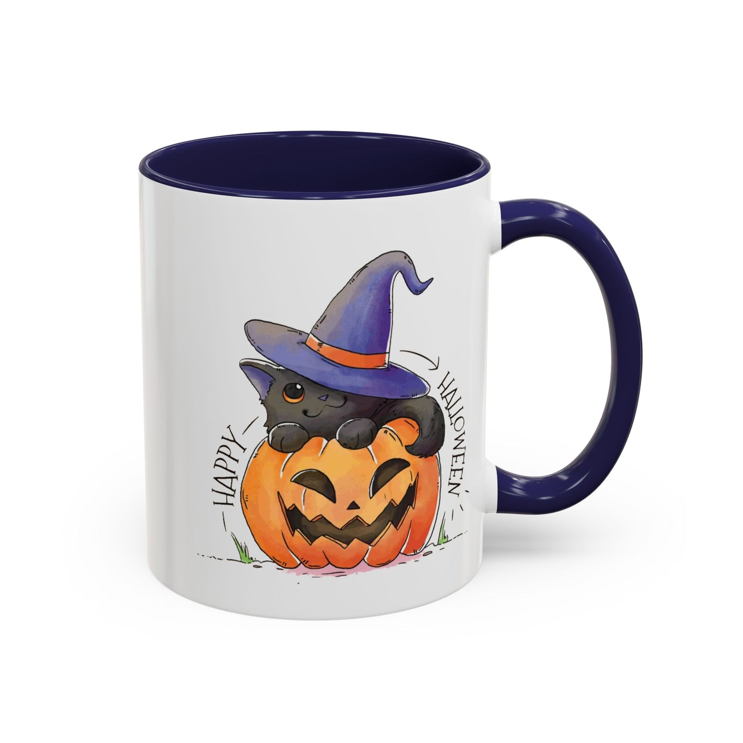 Happy Halloween - Accent Coffee Mug (11, 15oz) - Halloween