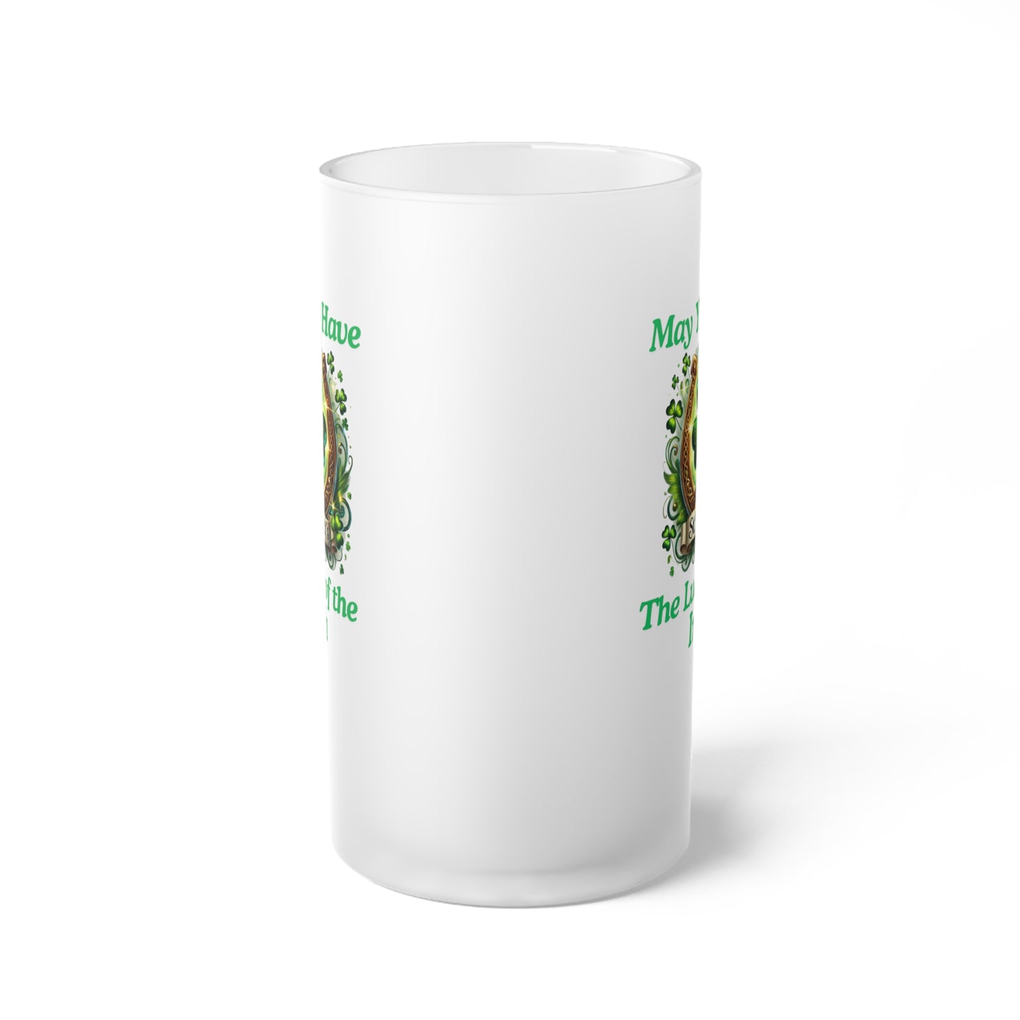 Luck of the Irish - Frosted Glass Beer Mug - St. Patrick's Day