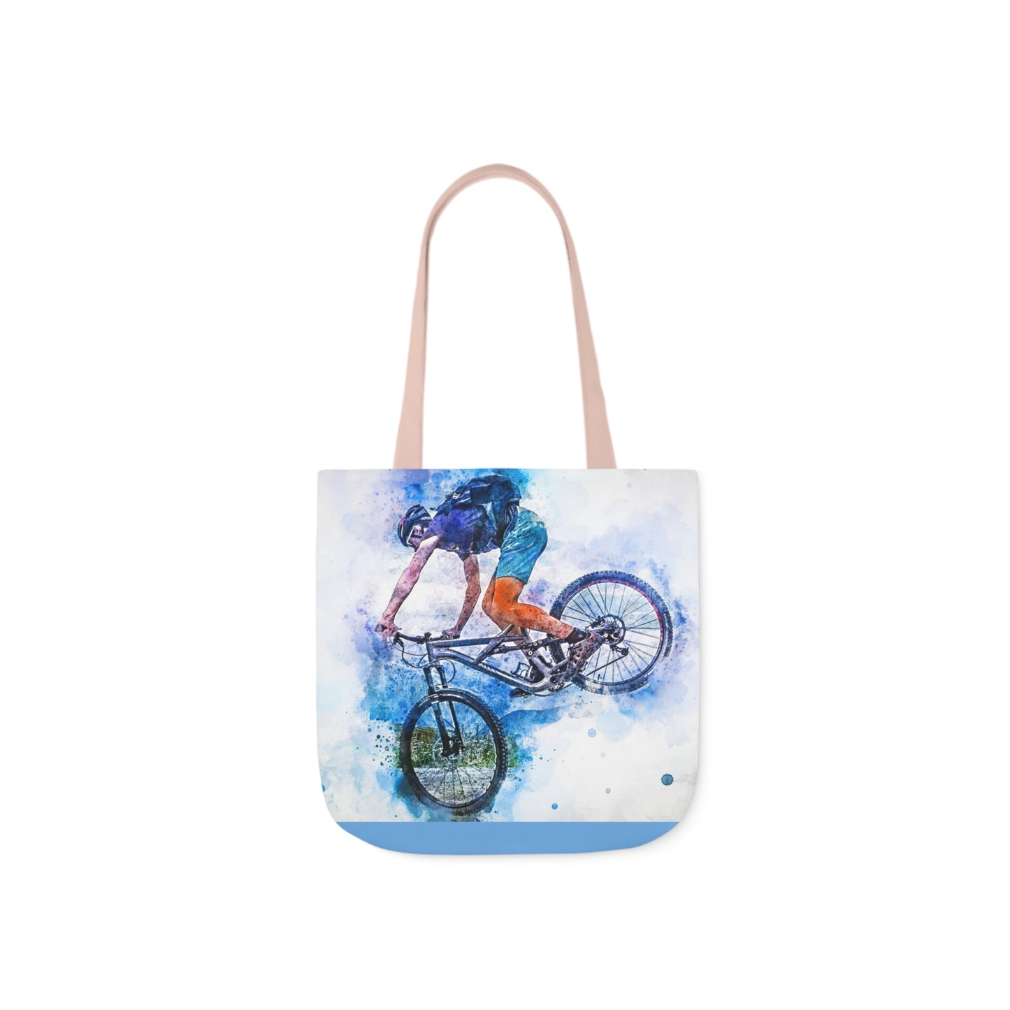 Mountain Bike - Canvas Tote Bag, 5-Color Straps