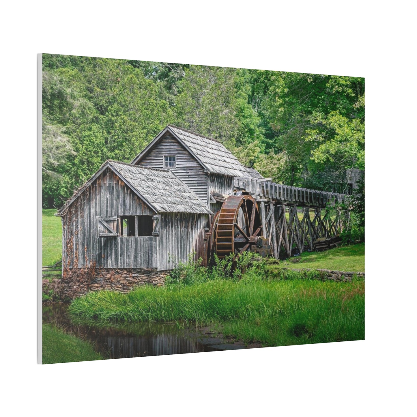 Water Wheel - Canvas Stretched, 0.75"