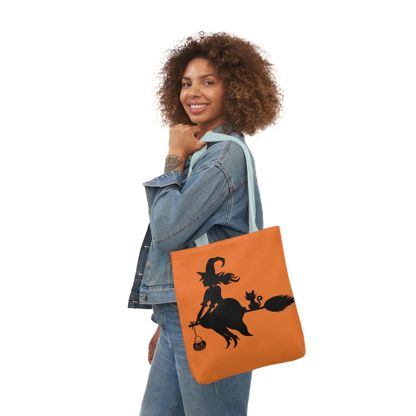 Witch - Canvas Tote Bag, 5-Color Straps - Halloween