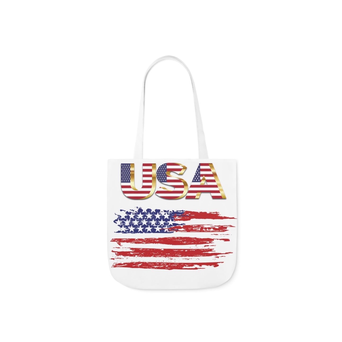 American - Canvas Tote Bag, 5-Color Straps - Patriotic