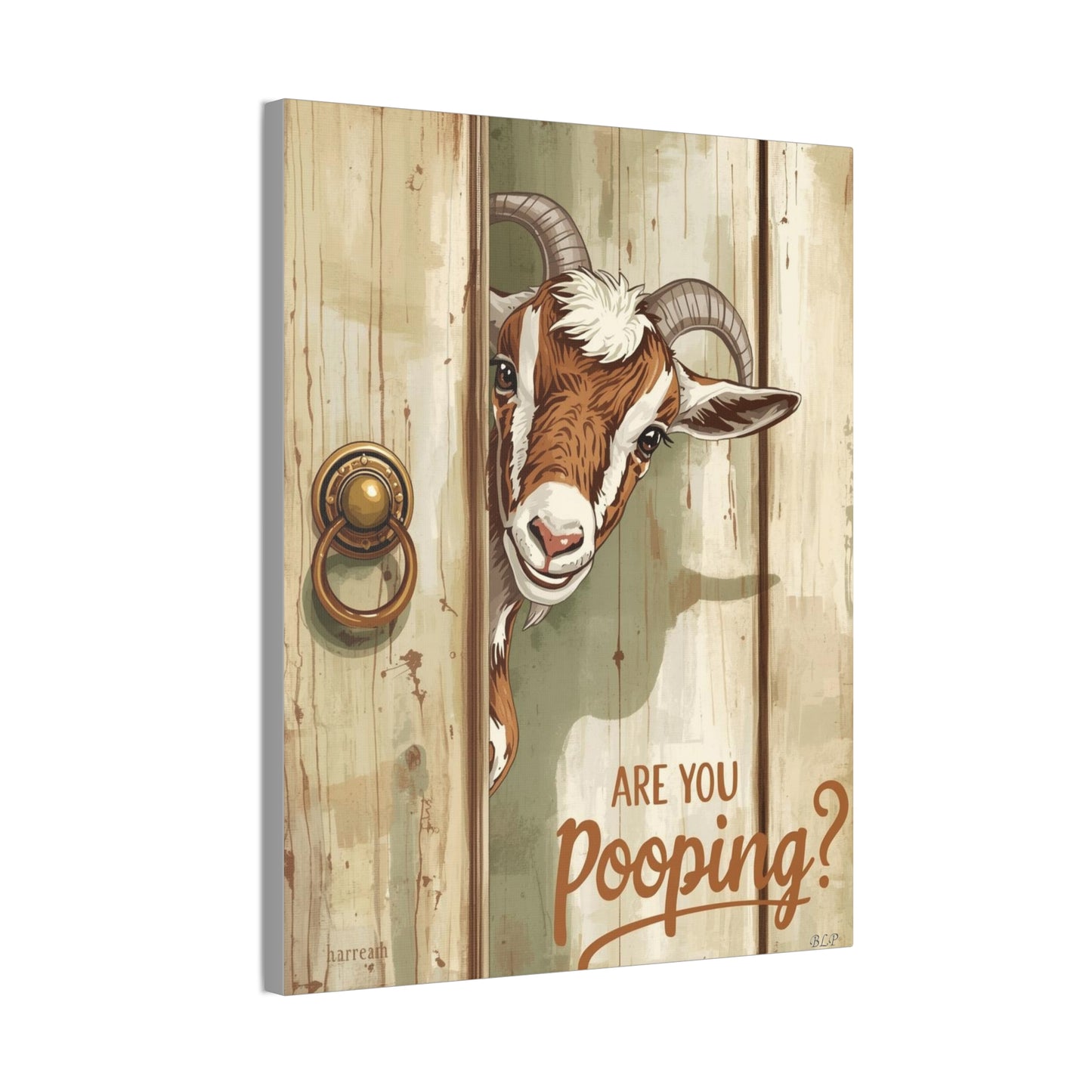 Are You Pooping - Canvas Stretched, 0.75" - 2026 Wall Art - Bathroom Humor
