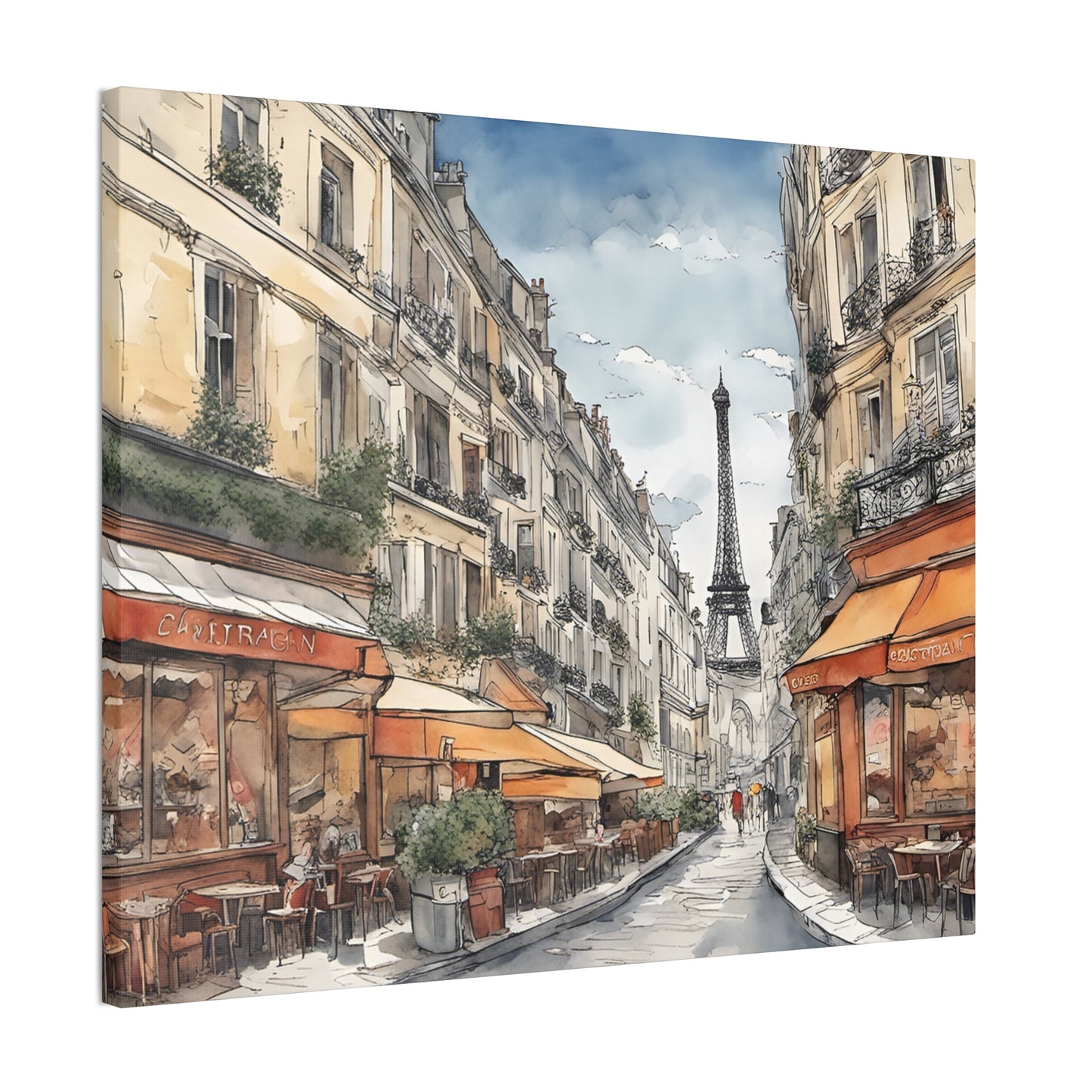 Paris Street - Canvas Stretched, 0.75"