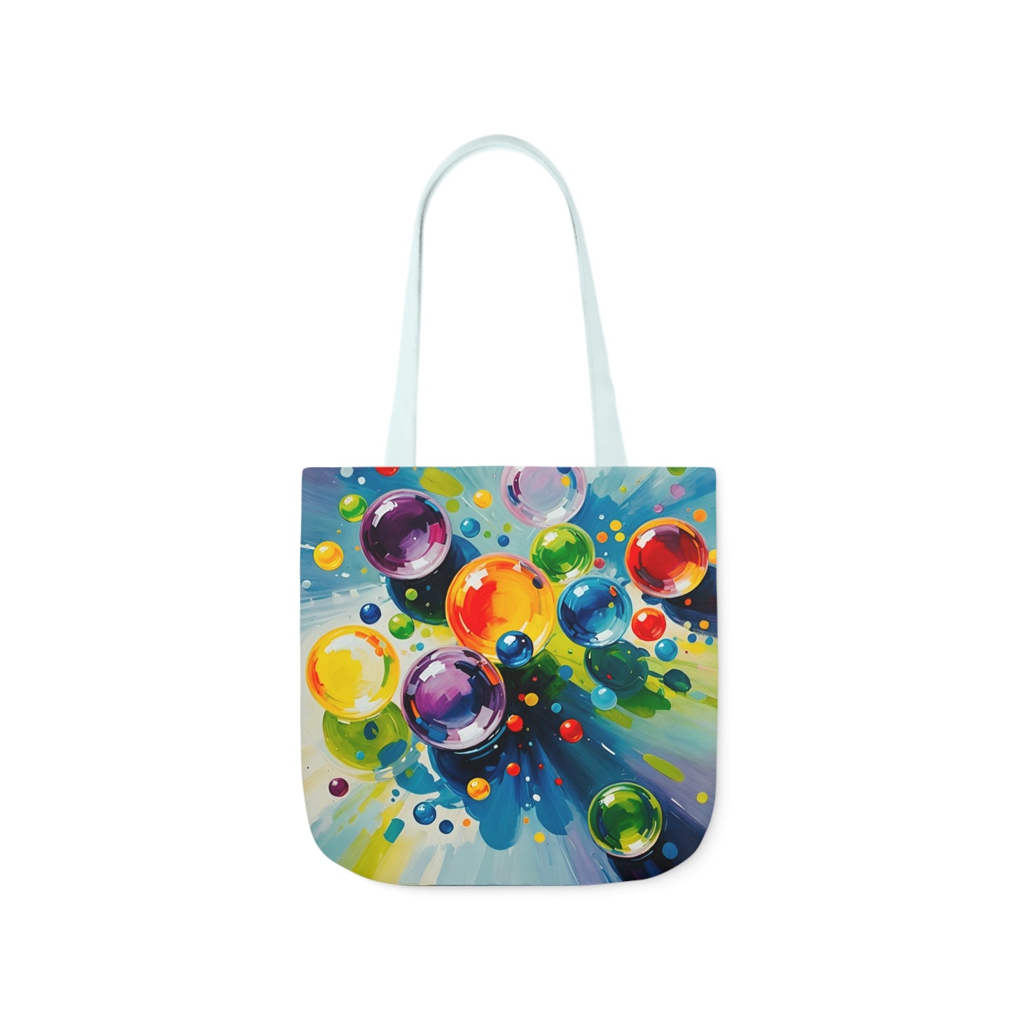 Colored Balls - Canvas Tote Bag, 5-Color Straps