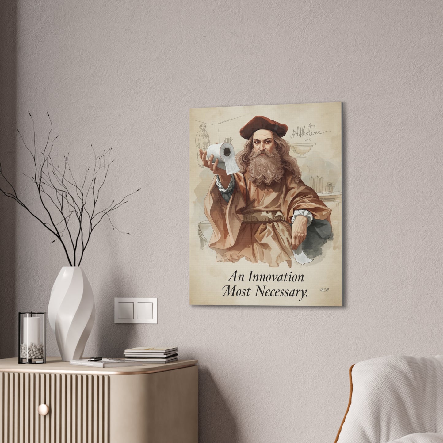 Galileo - Canvas Stretched, 0.75" - 2026 Wall Art - Bathroom Humor
