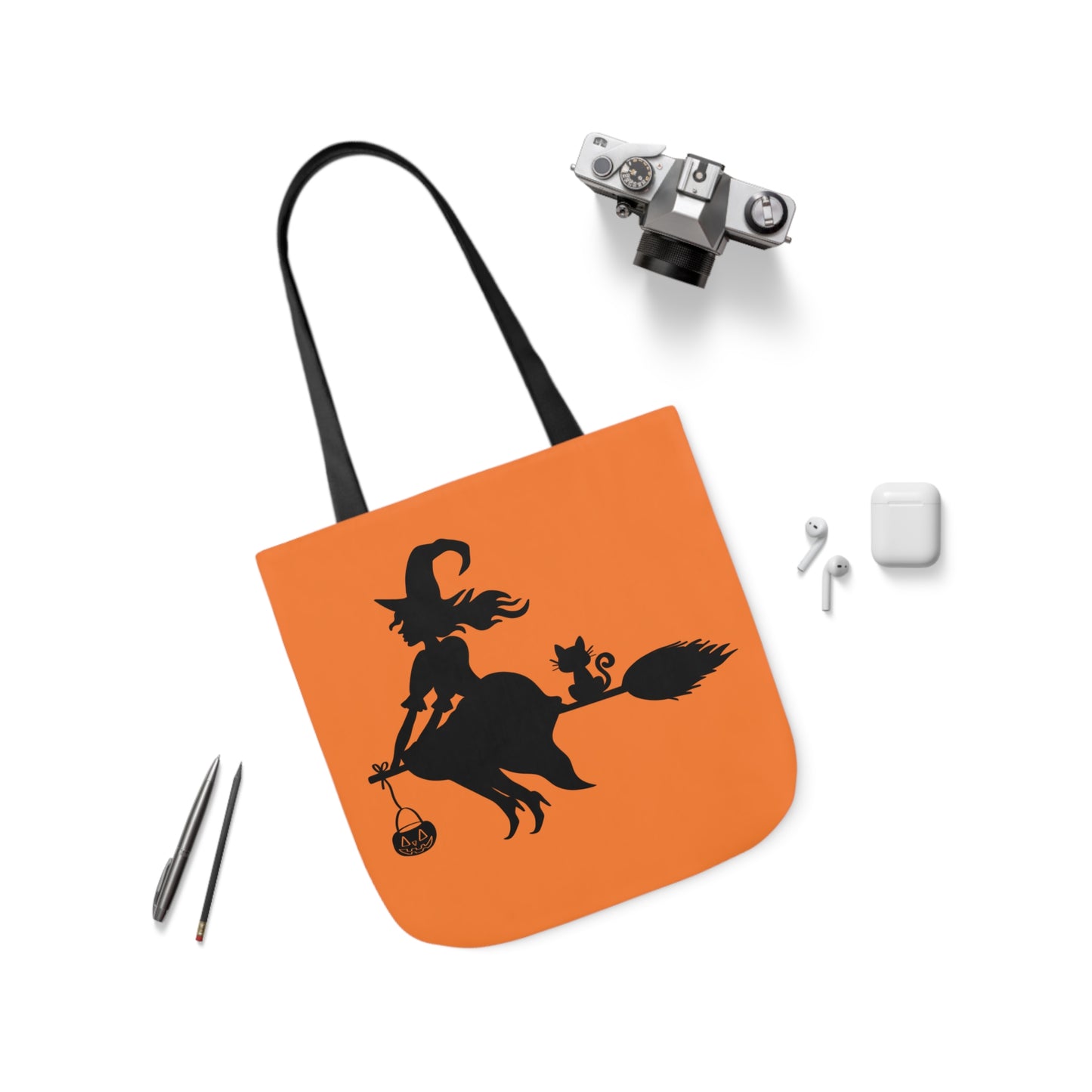 Witch - Canvas Tote Bag, 5-Color Straps - Halloween