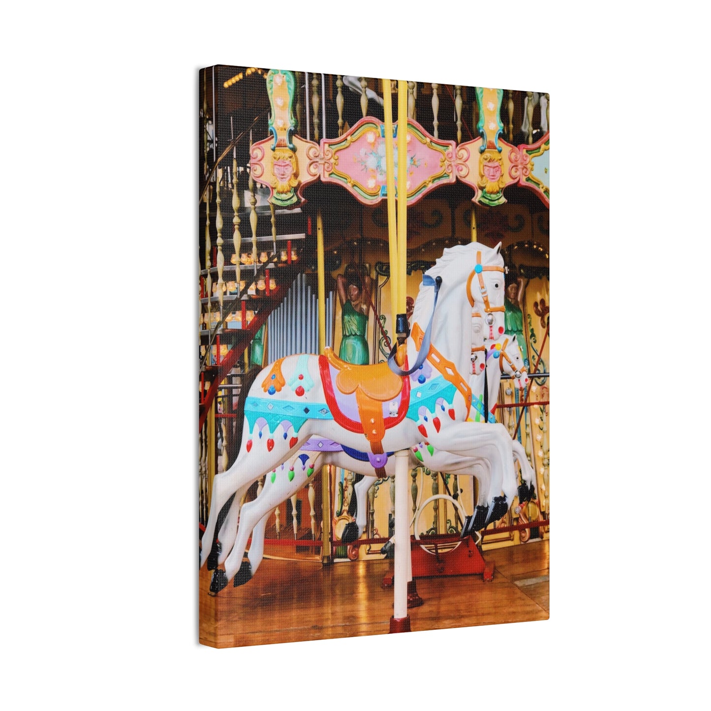 Carousel Horses - Canvas Stretched, 0.75"