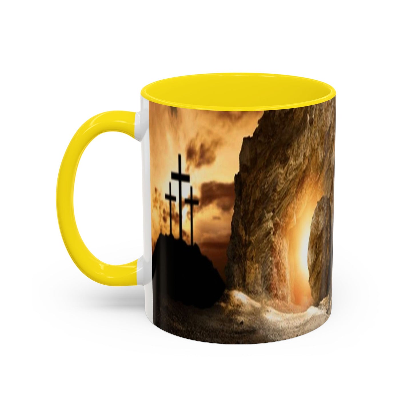 He is Risen -Accent Coffee Mug (11, 15oz) - Easter - Mother's Day - Father's Day