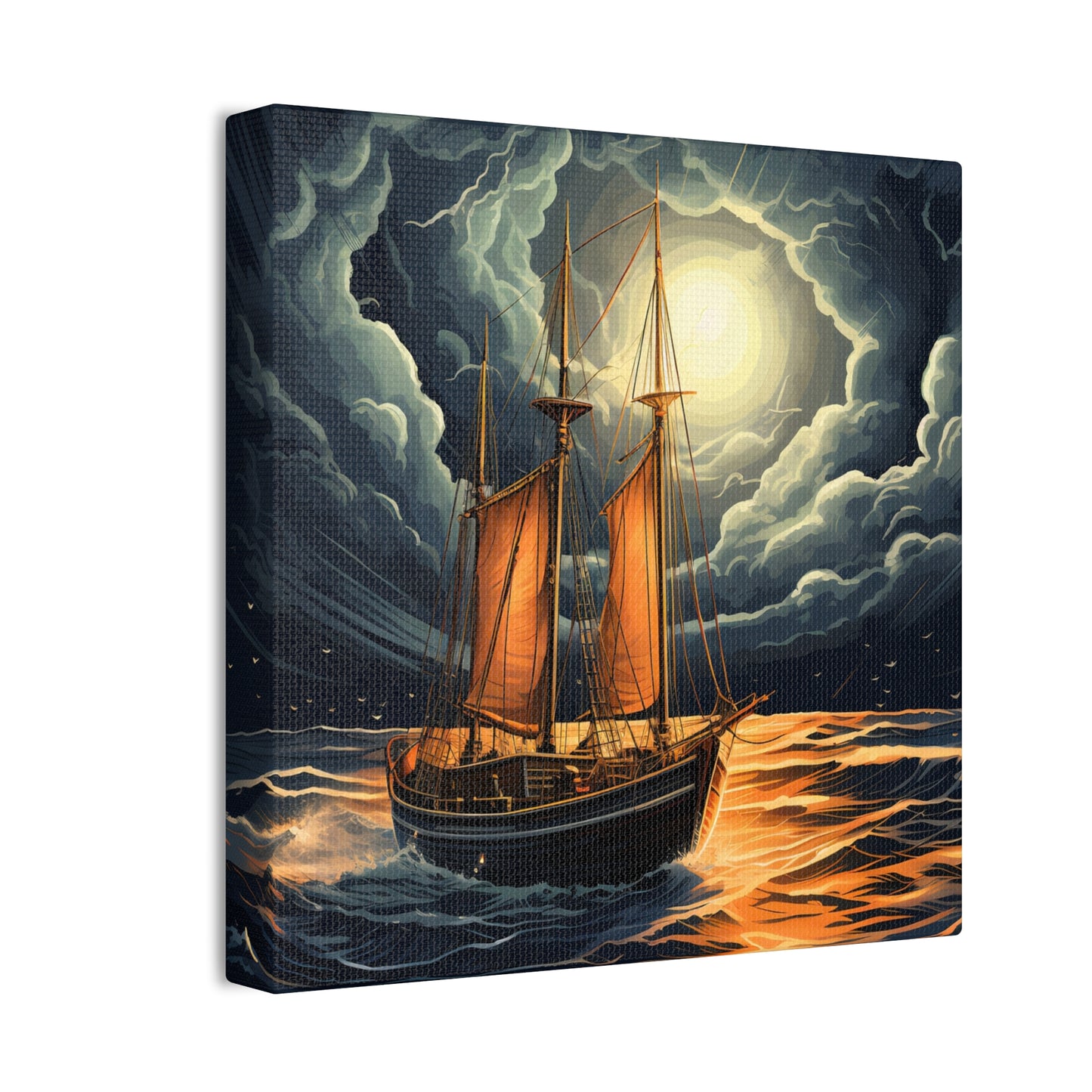 Sailing in the moonlight - Canvas Stretched, 0.75"