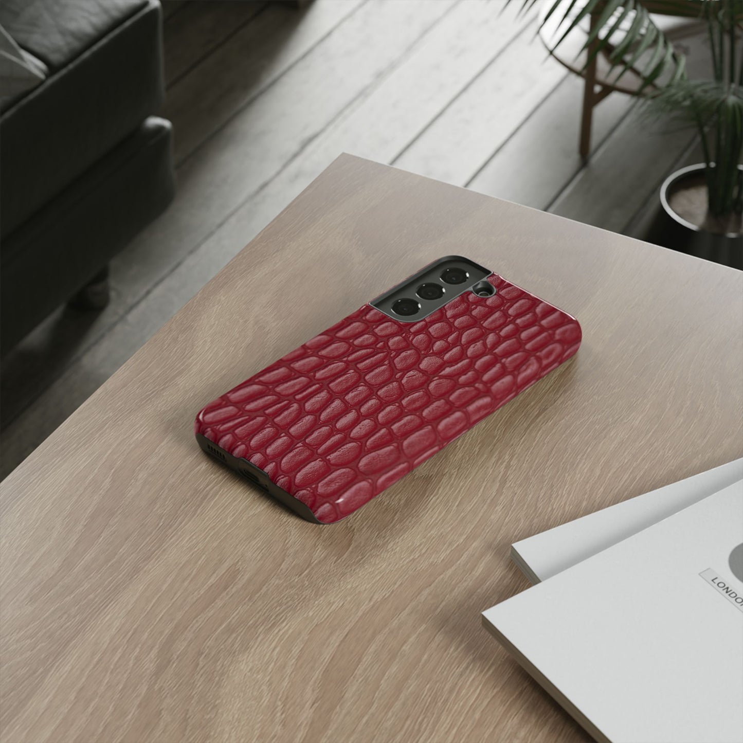 Red Leather - Tough Cases - Whimsical Phone Cases