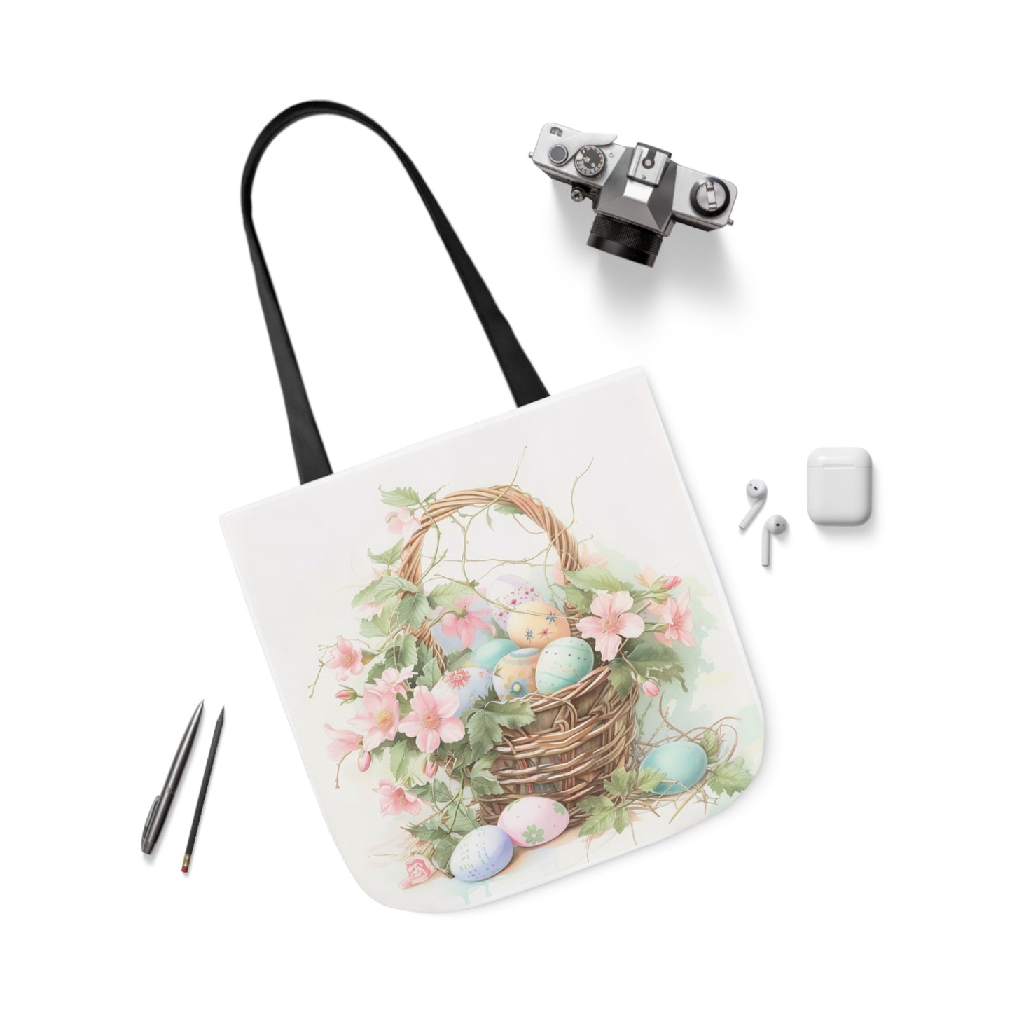 Easter - Canvas Tote Bag, 5-Color Straps - Easter