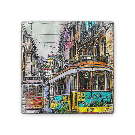 Street Cars - Canvas Stretched, 0.75"