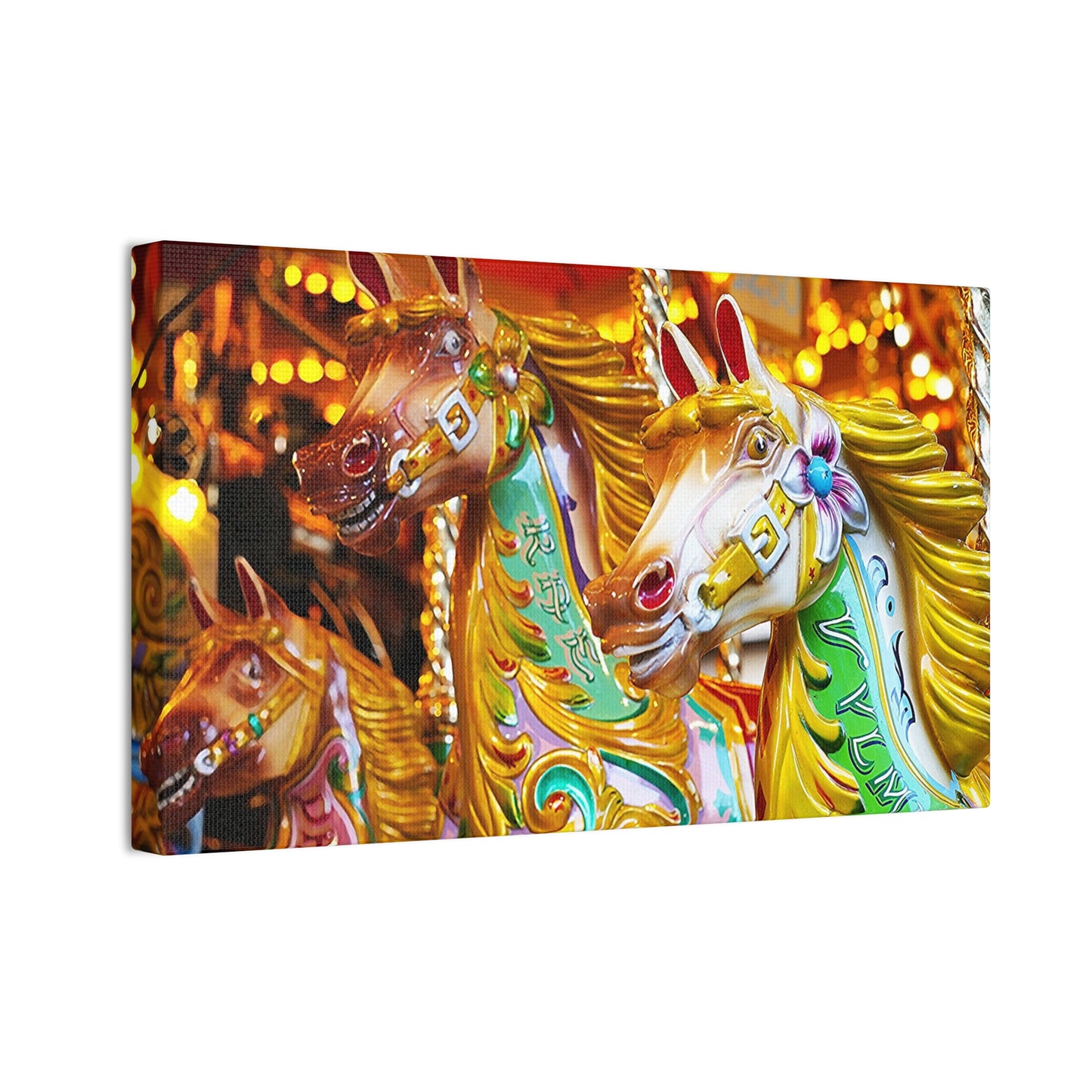 Carousel Horses 1 - Canvas Stretched, 0.75"