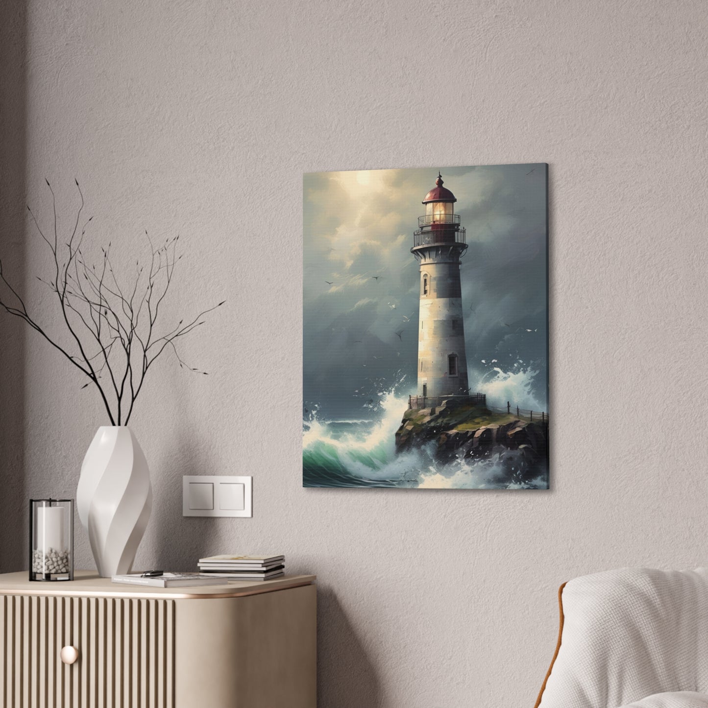 Light House - Canvas Stretched, 0.75"