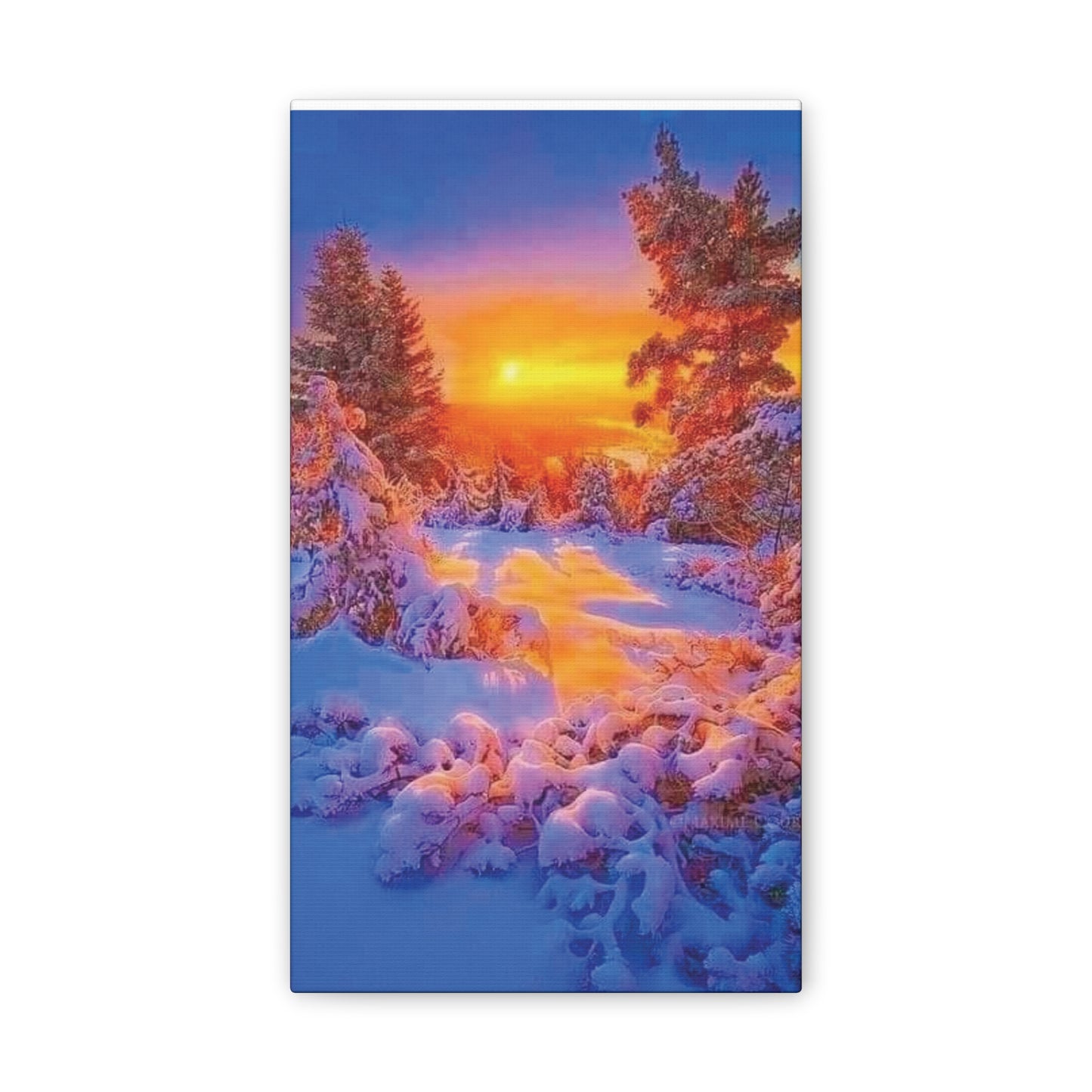 Winter Sunset - Canvas Stretched, 0.75"