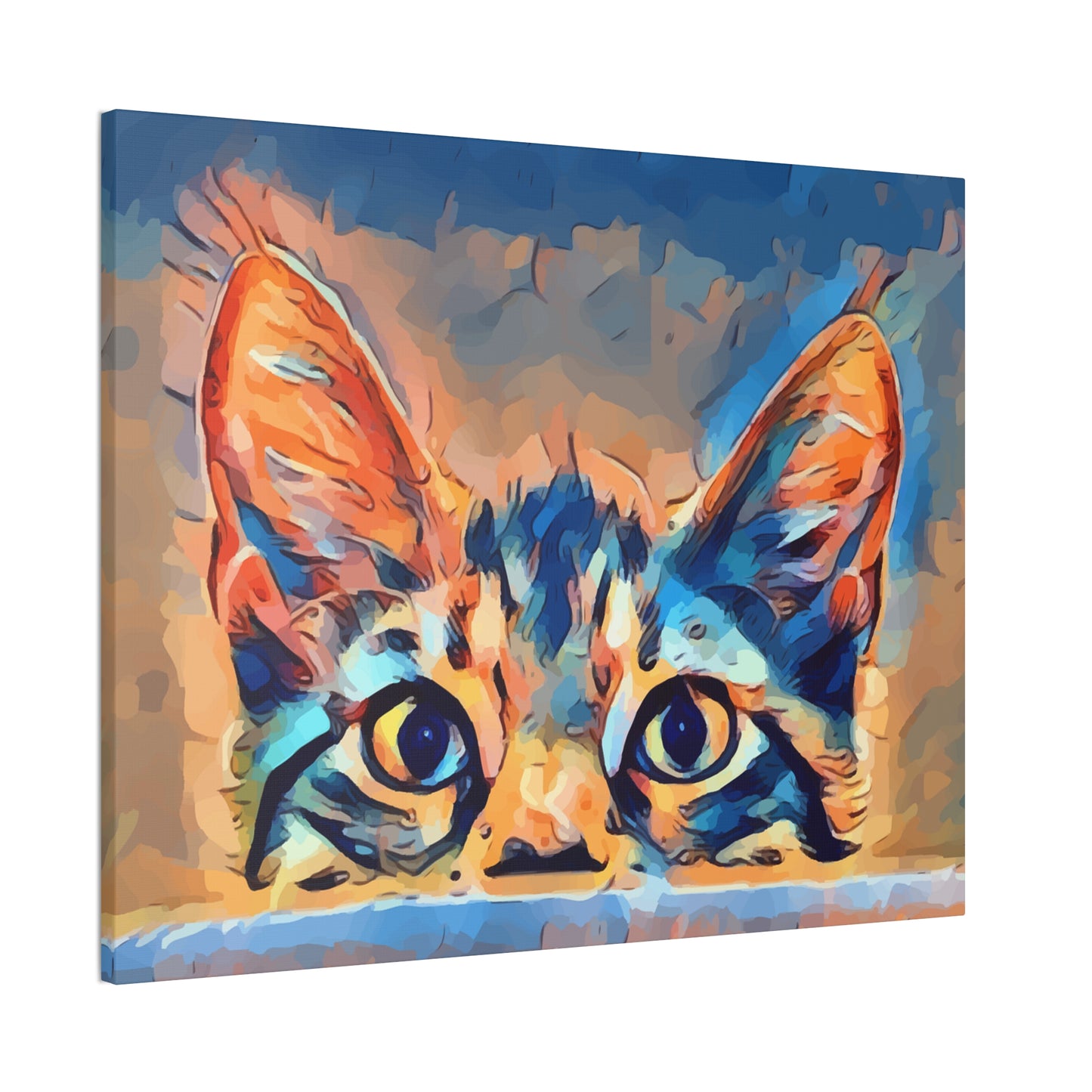 Spying Kitty - Canvas Stretched, 0.75"