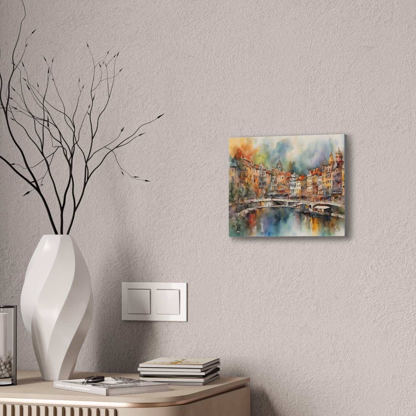Coastal Town - Canvas Stretched, 0.75" - 2026 Wall Art - Places