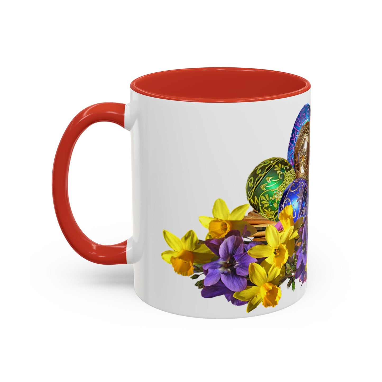 Easter Eggs - Accent Coffee Mug (11, 15oz) - Easter