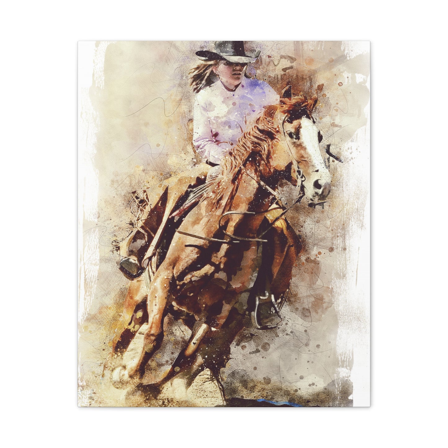 Barrel Racer - Canvas Stretched, 0.75" - Mother's Day