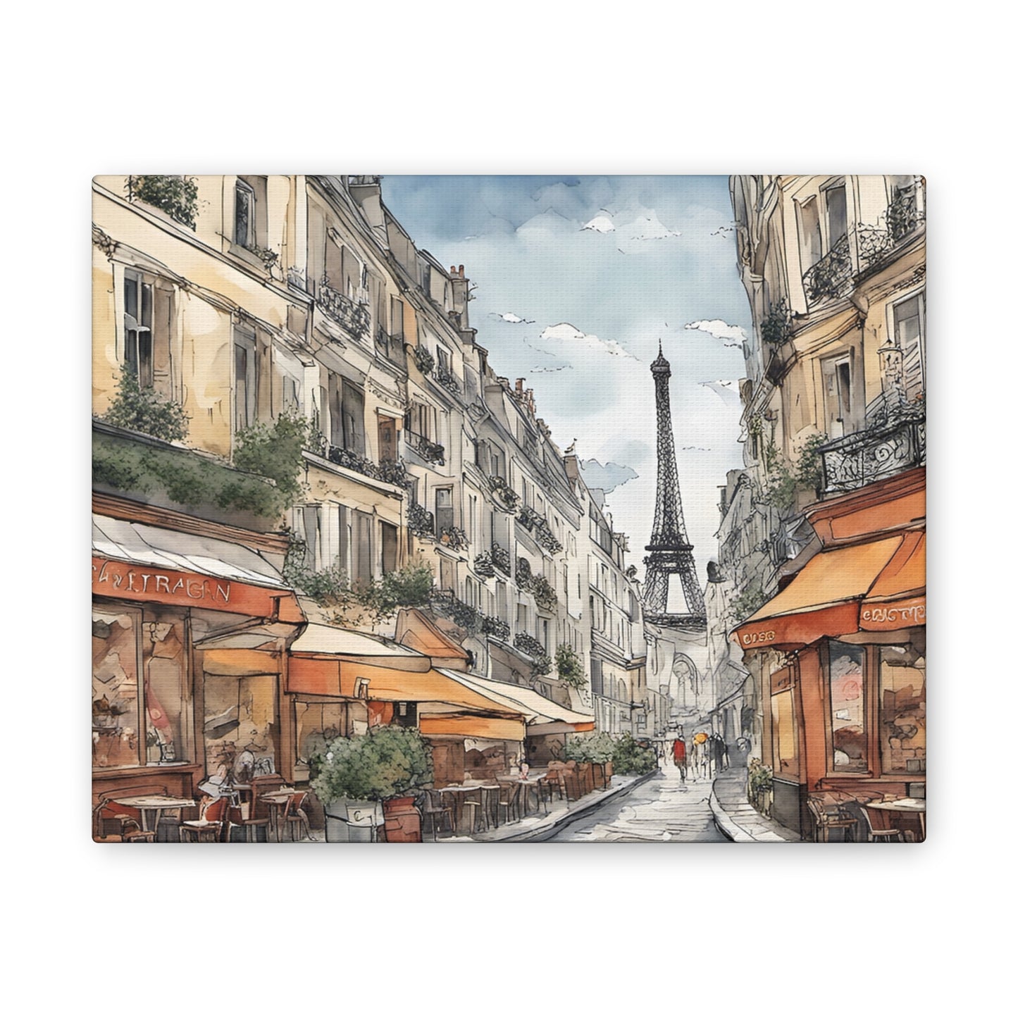 Paris Street - Canvas Stretched, 0.75"