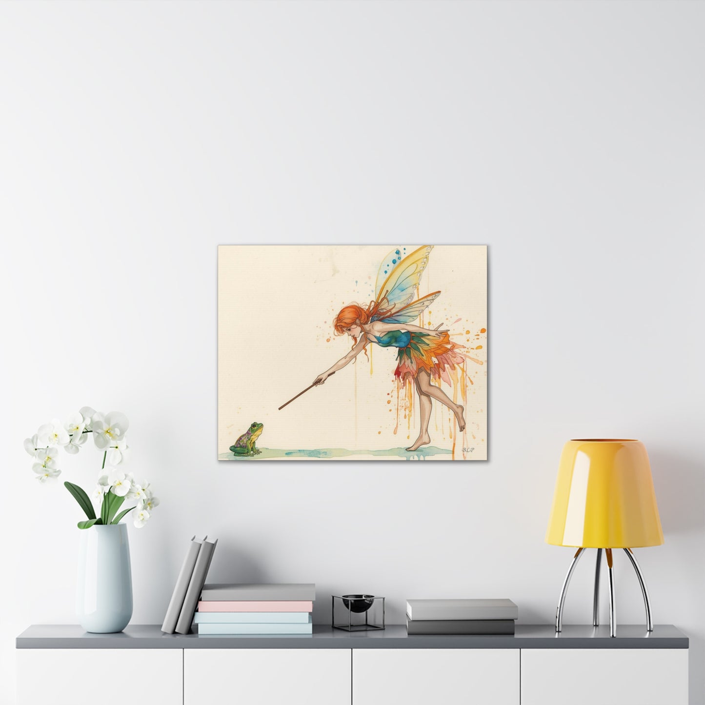 Fairy and the Frog - Canvas Stretched, 0.75" - Wall Art 2026 - Creative