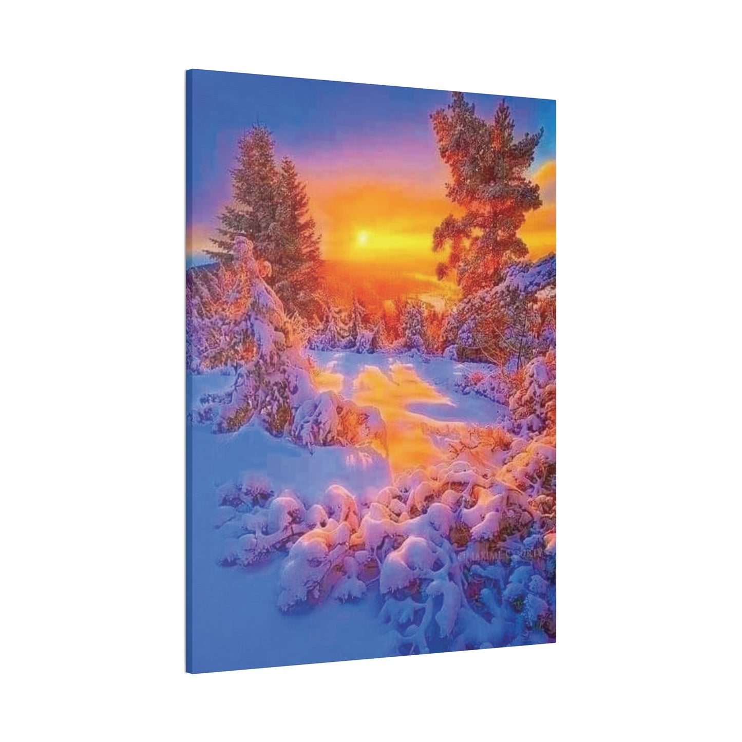 Winter Sunset - Canvas Stretched, 0.75"