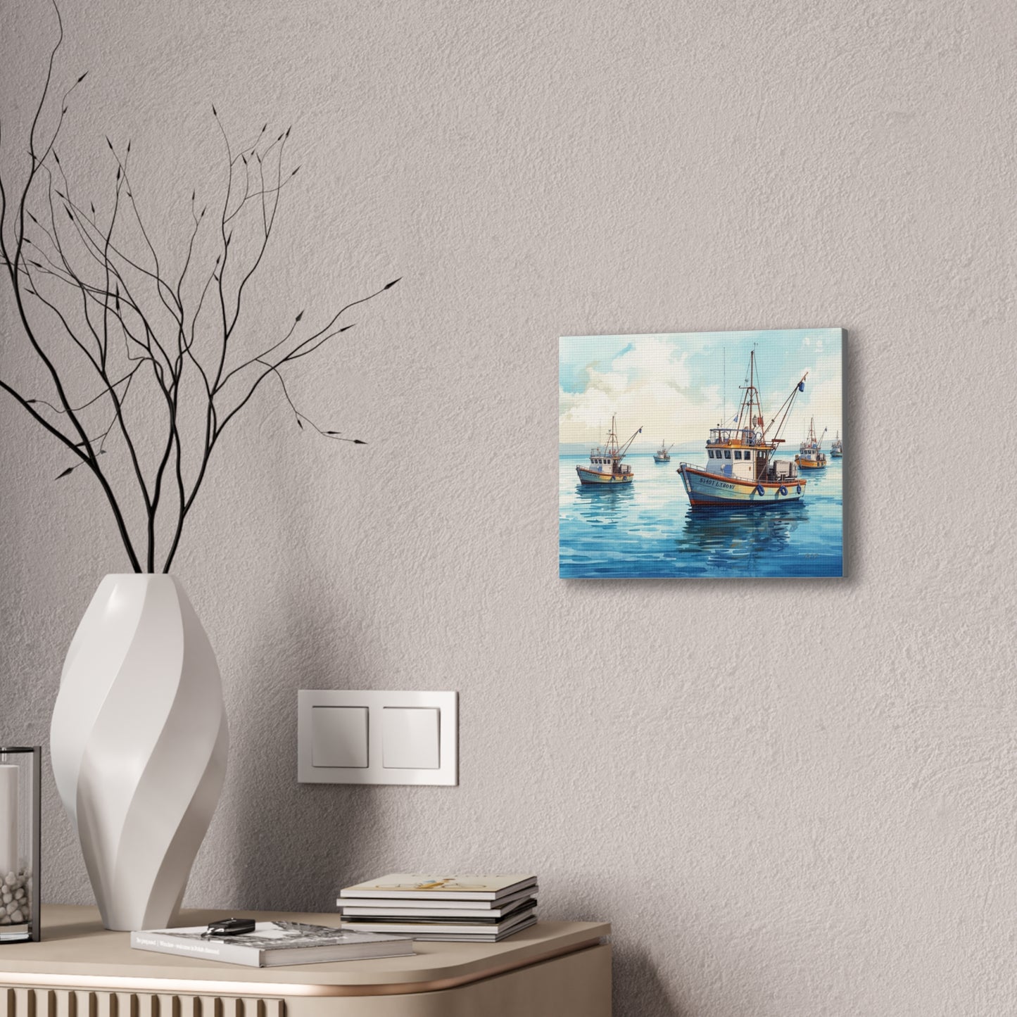 Fishing Fleet - Canvas Stretched, 0.75" - Wall Art 2026 - Scenes
