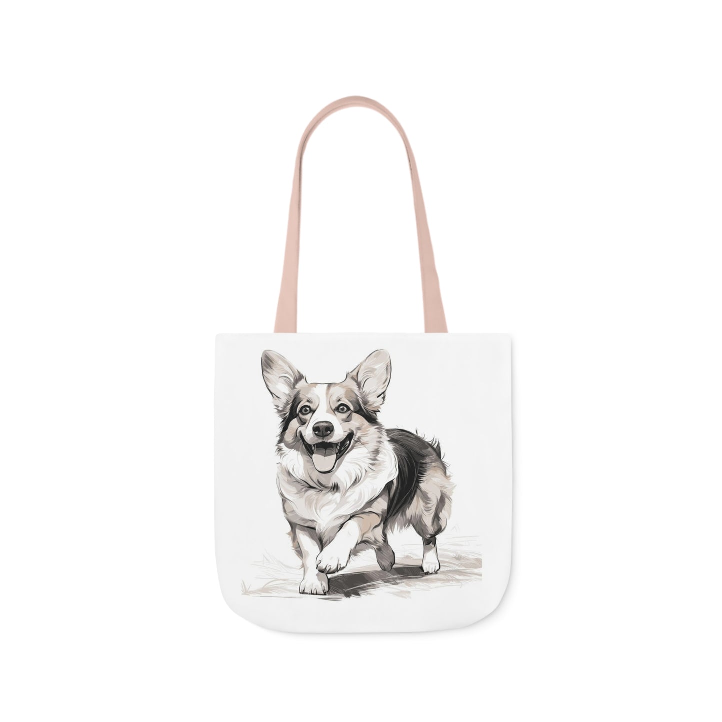 Corgi 2 - Canvas Tote Bag, 5-Color Straps