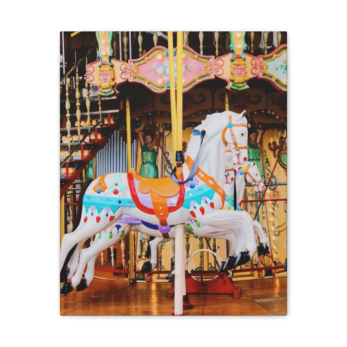 Carousel Horses - Canvas Stretched, 0.75"