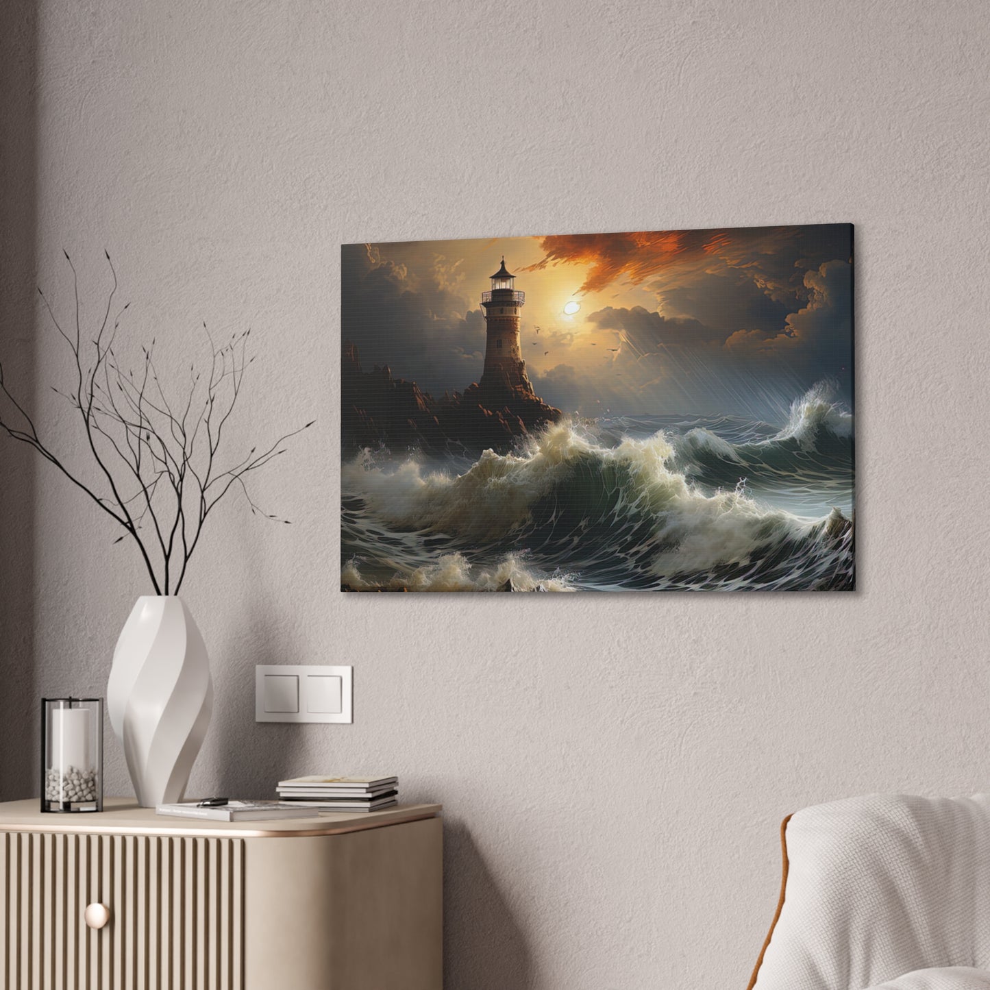 Light House - Canvas Stretched, 0.75"