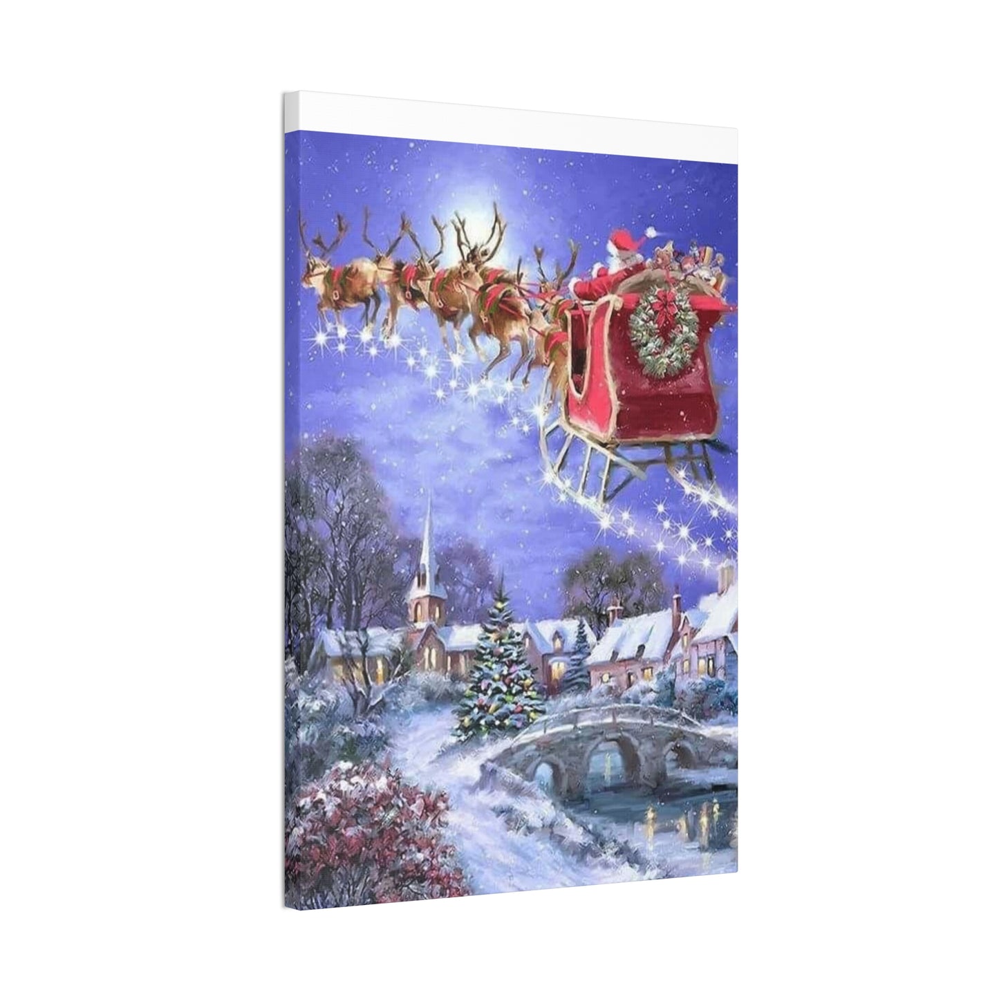 Santa's Coming - Canvas Stretched, 0.75" Christmas