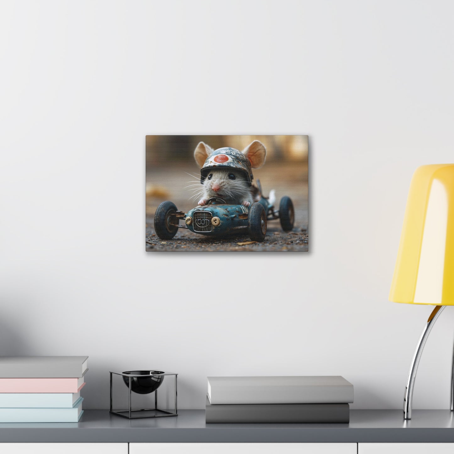 Mouse Racer - Canvas Stretched, 0.75"