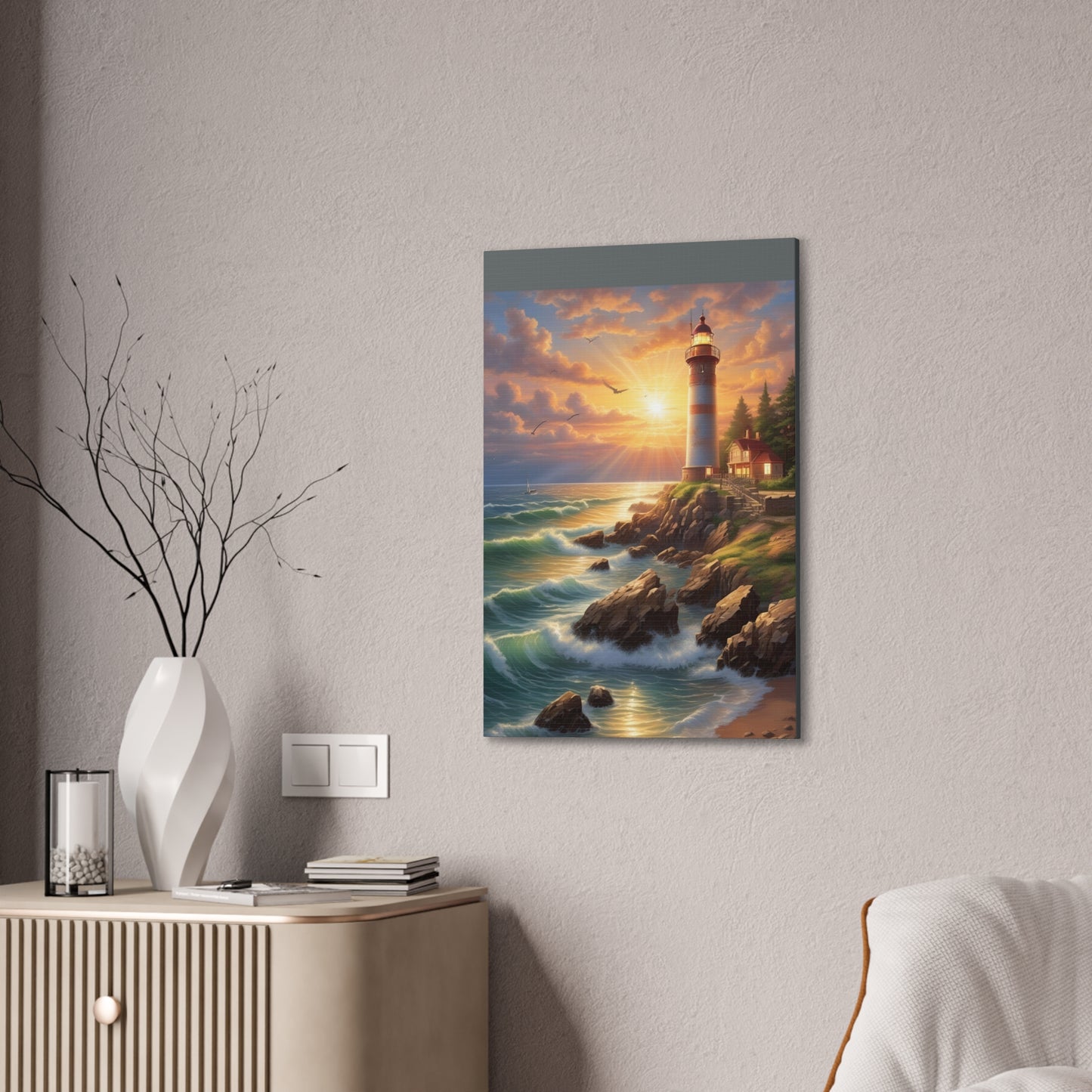 Light House - Canvas Stretched, 0.75"