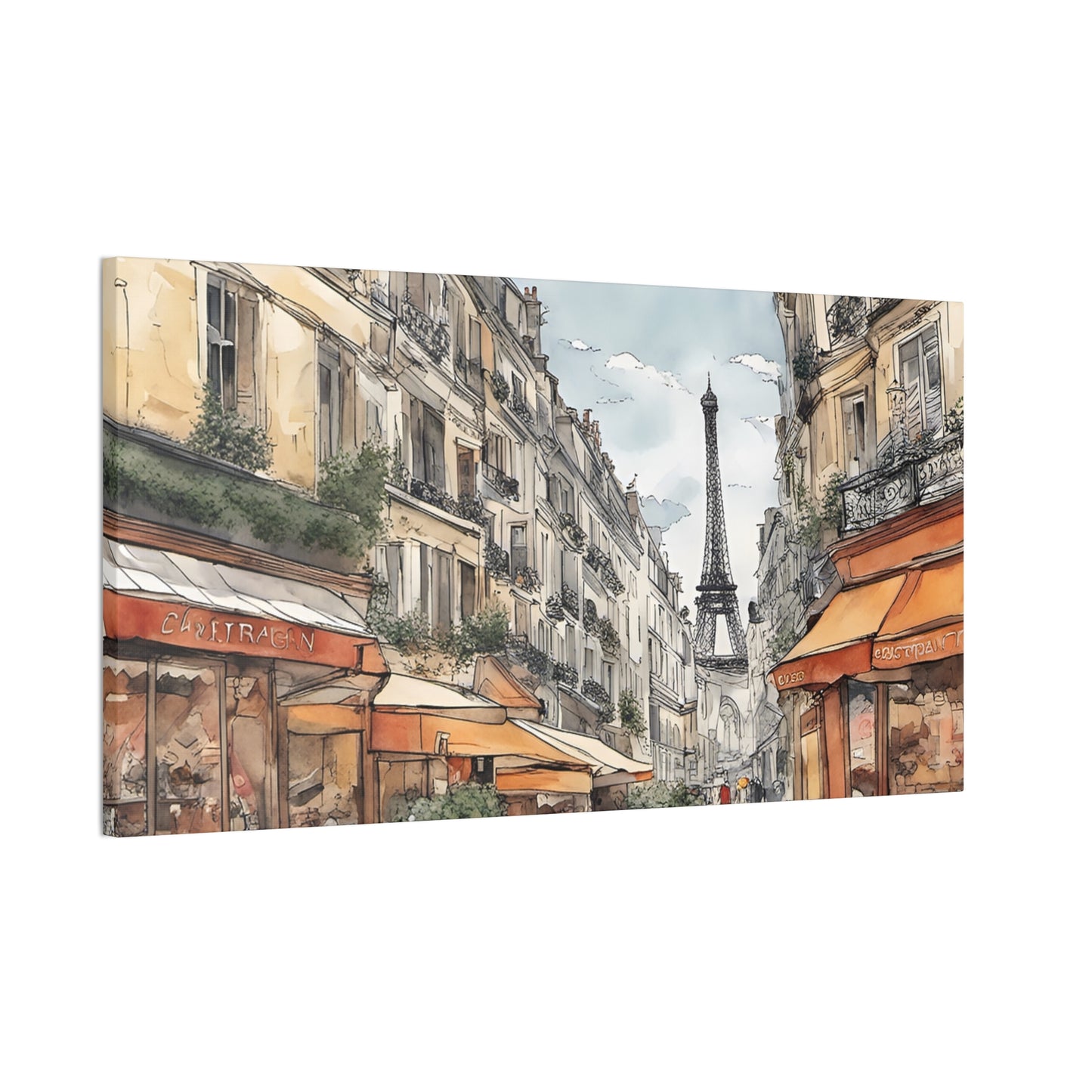 Paris Street - Canvas Stretched, 0.75"