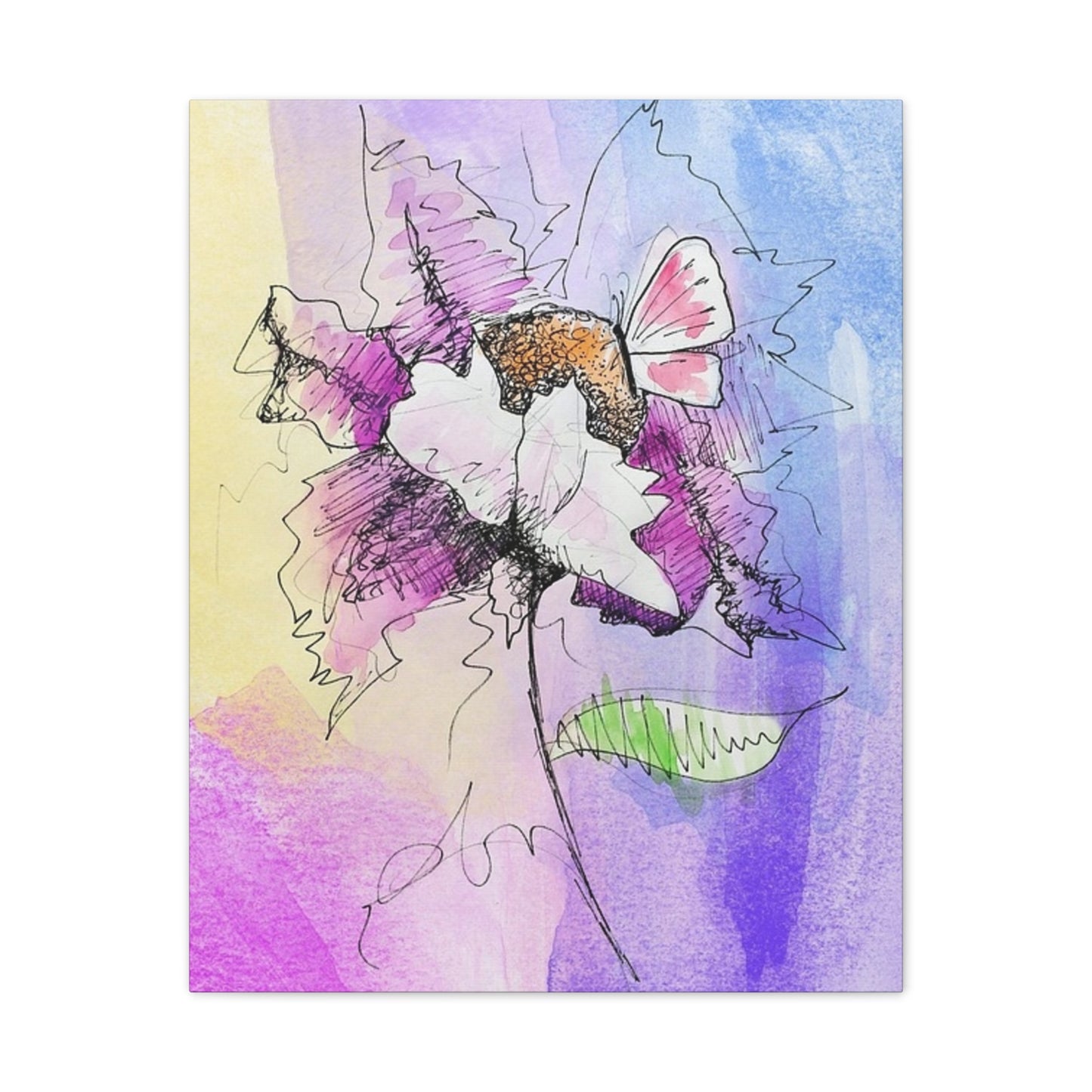 Abstract Flower - Canvas Stretched, 0.75"