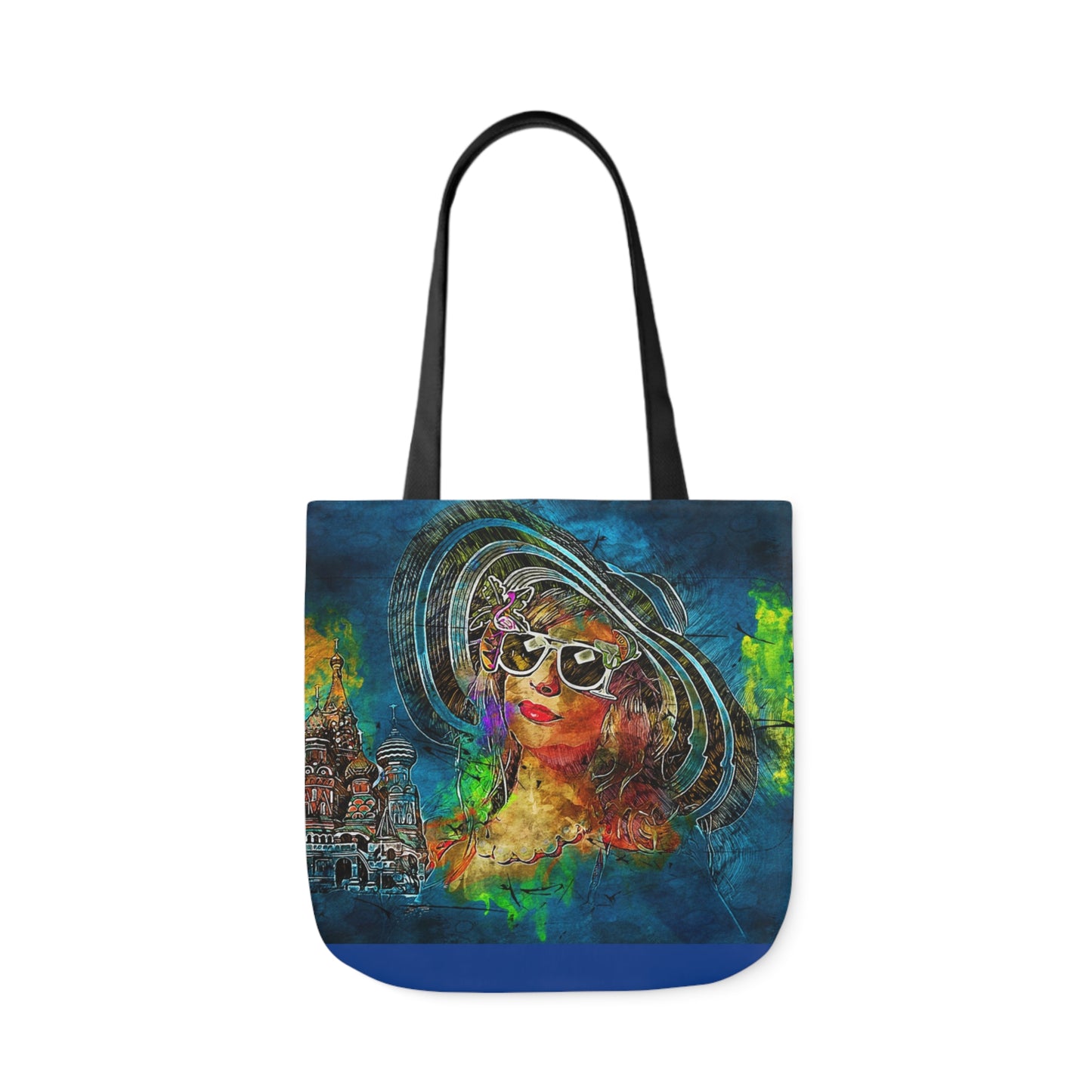 Russian Woman - Canvas Tote Bag, 5-Color Straps