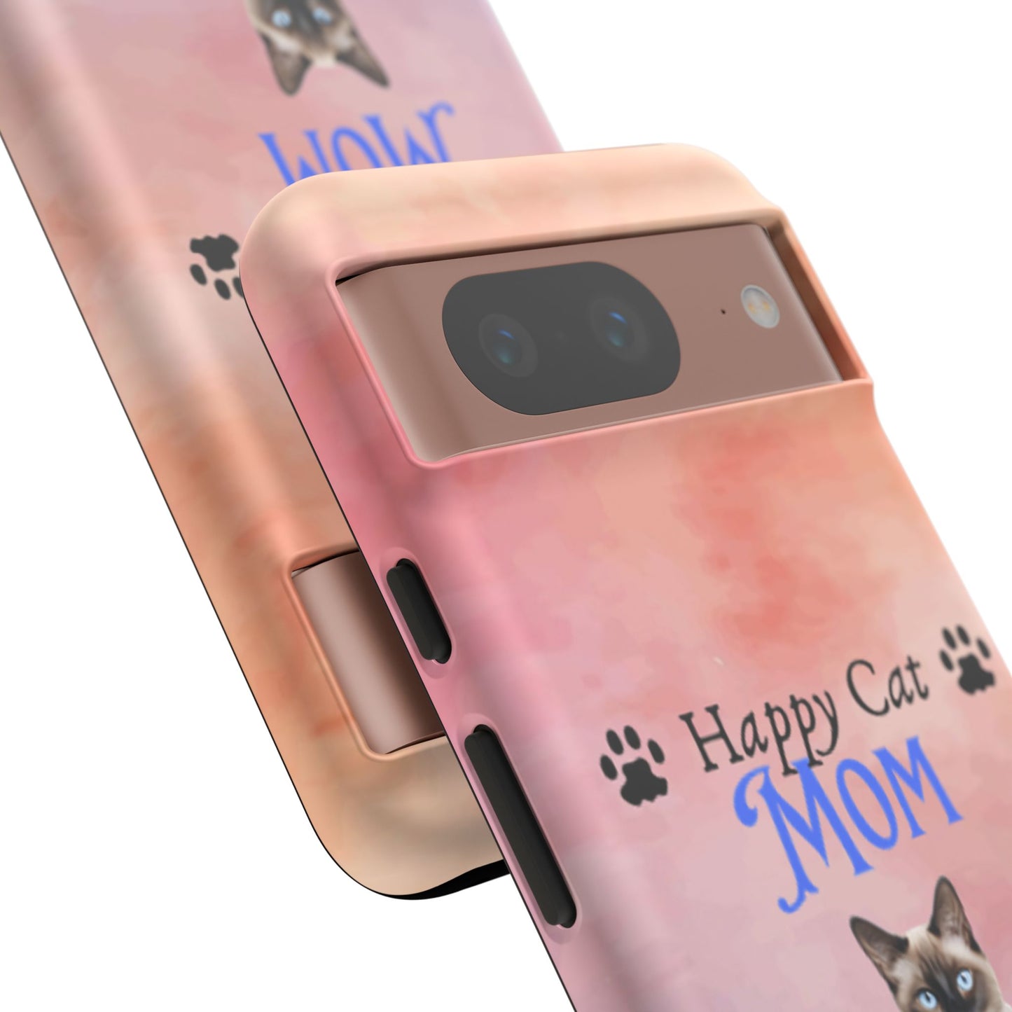 Happy Cat Mom - Personalized - Whimsical Phone Cases - Mother's Day