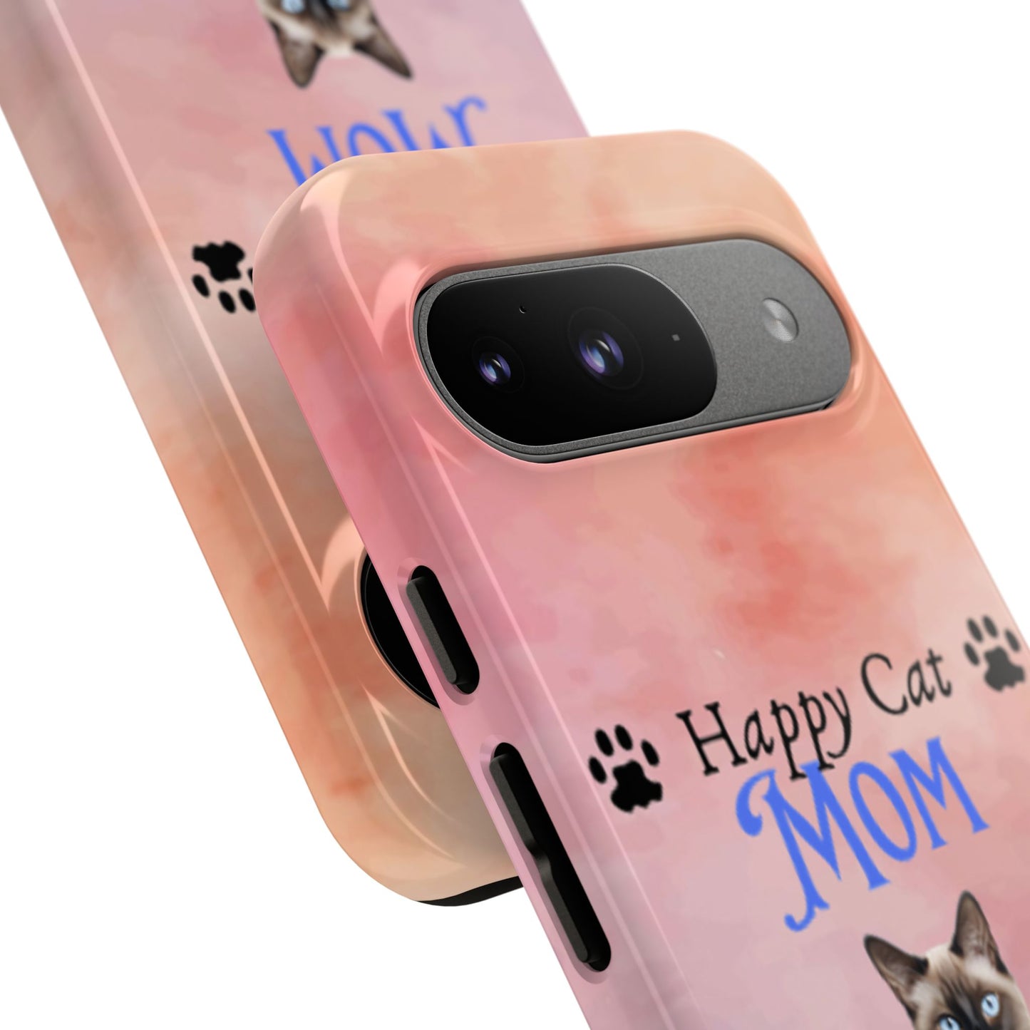 Happy Cat Mom - Personalized - Whimsical Phone Cases - Mother's Day