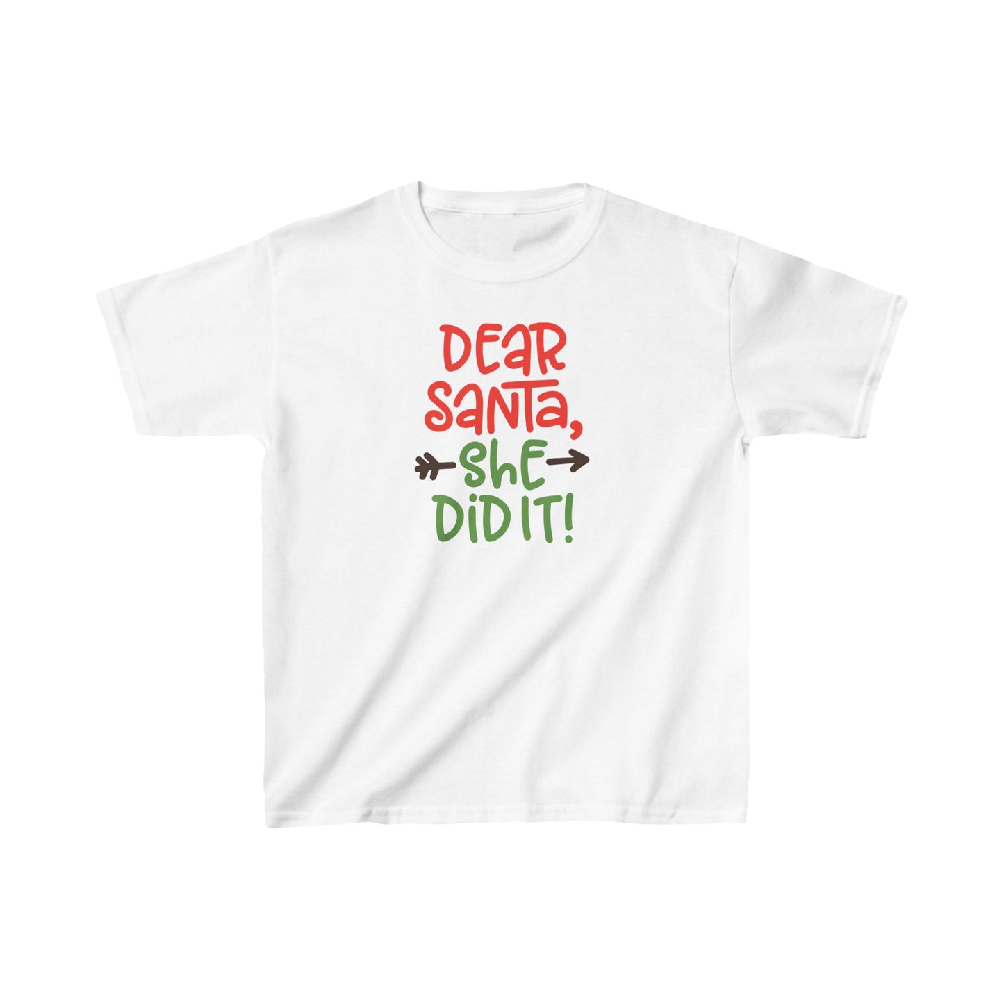 Kids - She Did it -  Heavy Cotton™ T-Shirts - Christmas