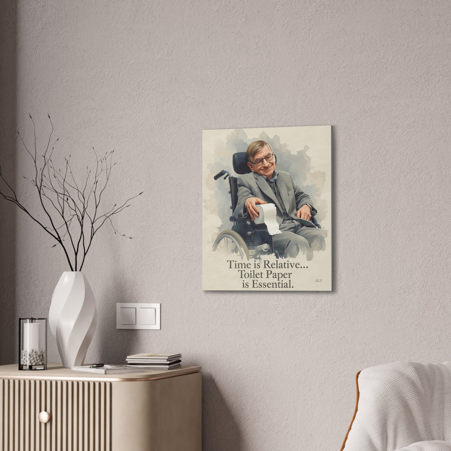 Hawking - Canvas Stretched, 0.75" - 2026 Wall Art - Bathroom Humor