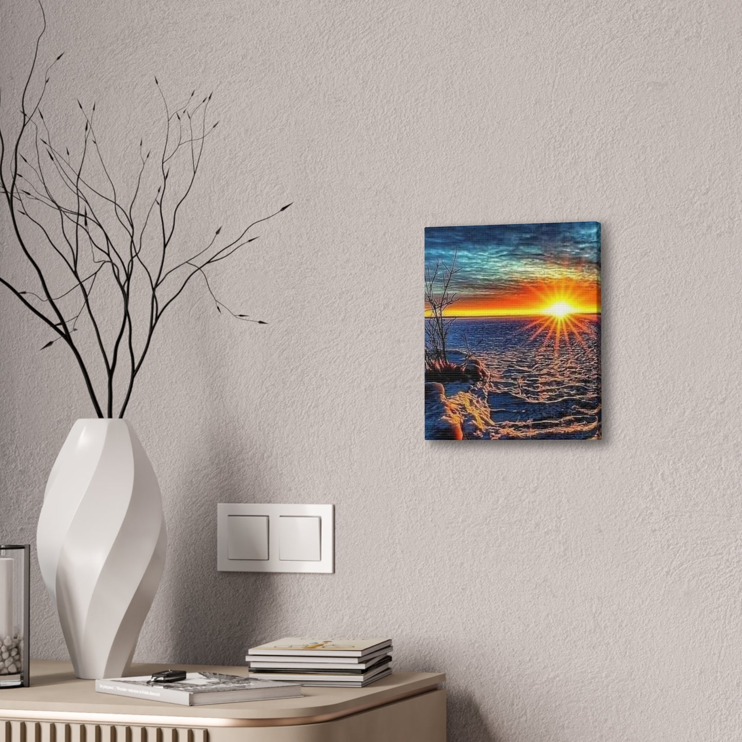 Sunrise on the Ocean - Canvas Stretched, 0.75"