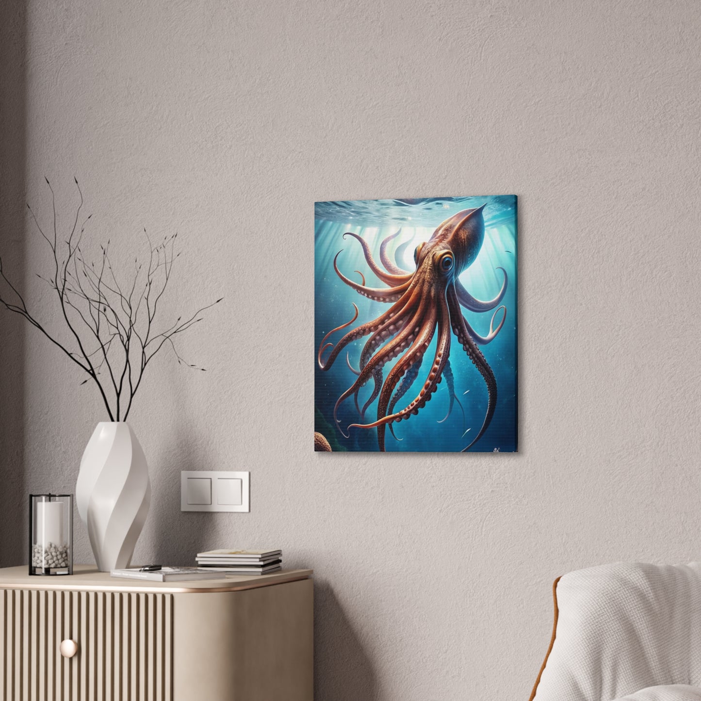 Octopus - Canvas Stretched, 0.75"